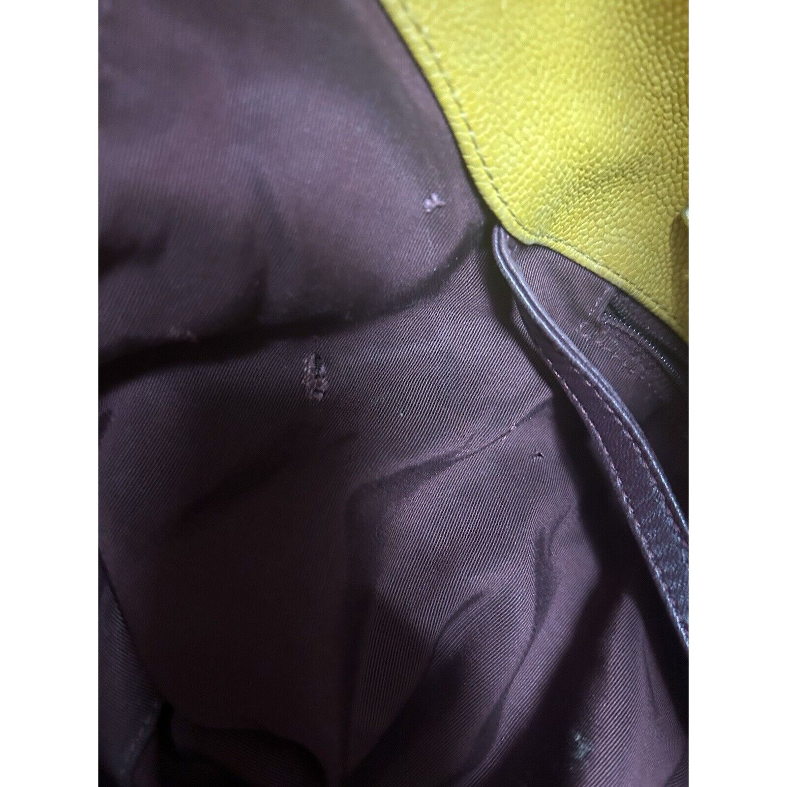 Chanel Chanel French Riviera Quilted CaviarLeather Hobo Bag Yellow Size ONE SIZE - 6 Thumbnail