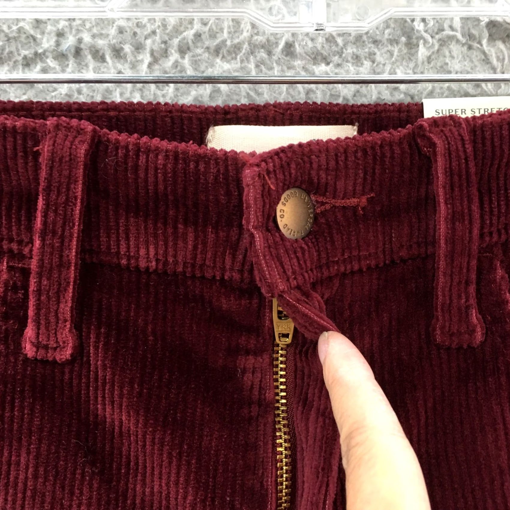 Vintage Universal Thread Bootcut Corduroy Pants Womens 2R Burgundy NEW Size 26" / US 2 / IT 38 - 4 Thumbnail