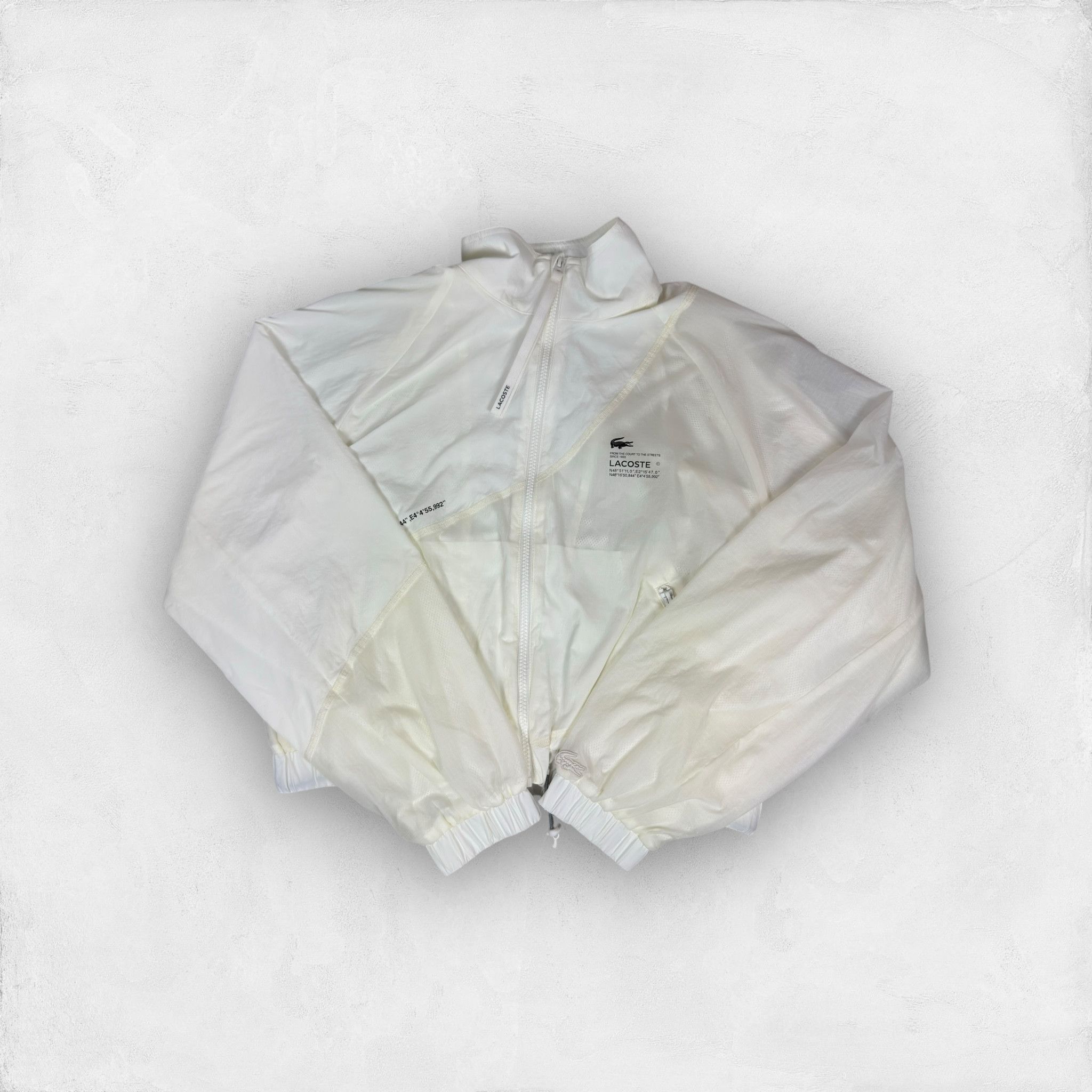 Lacoste Lacoste Women's White Mesh Lined Asymmetric Switch Tracksuit Size XS / US 0-2 / IT 36-38 - 4 Thumbnail