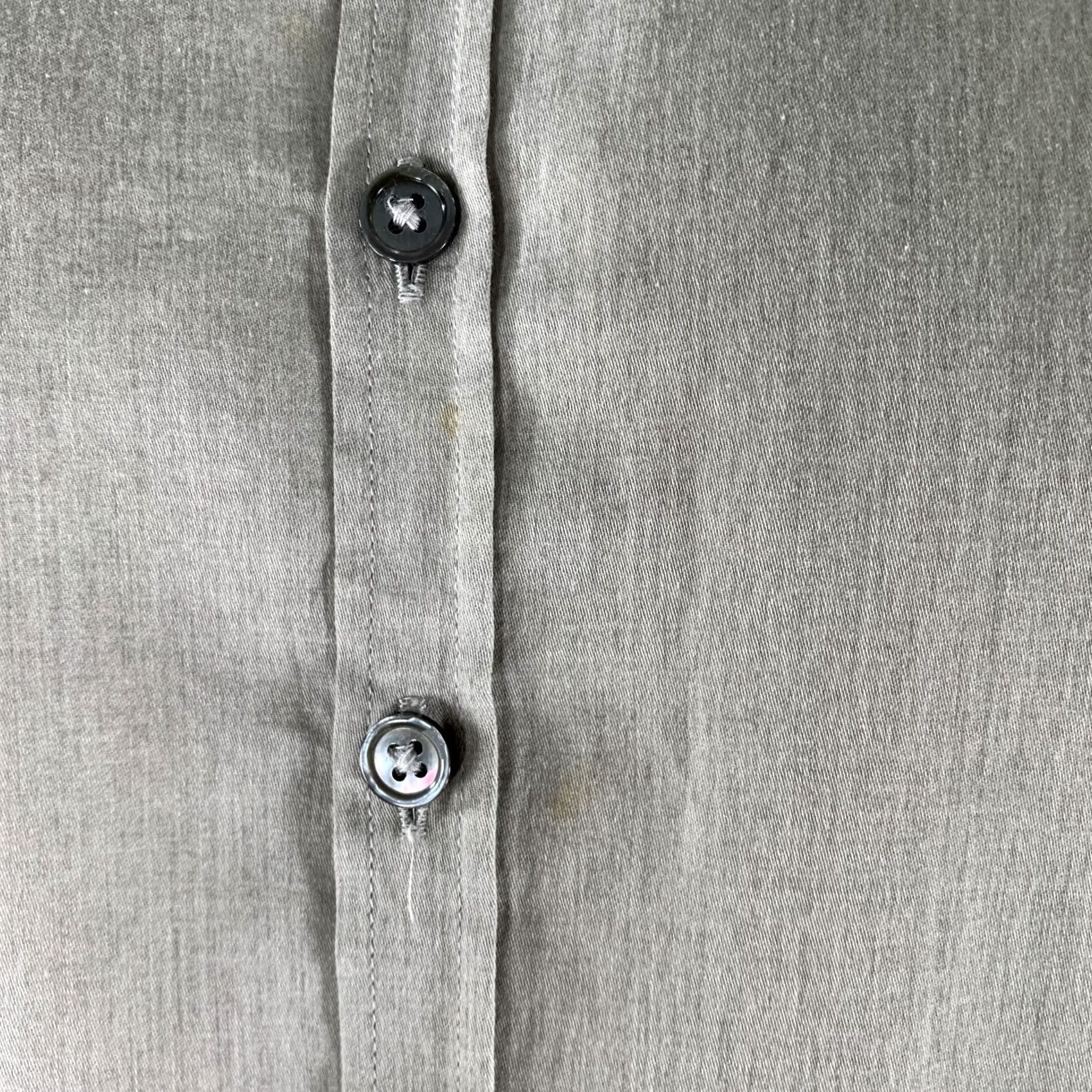 John Varvatos JOHN VARVATOS Grey Heather Cotton Button Up Long Sleeve Shirt Adult L Size US L / EU 52-54 / 3 - 7 Thumbnail