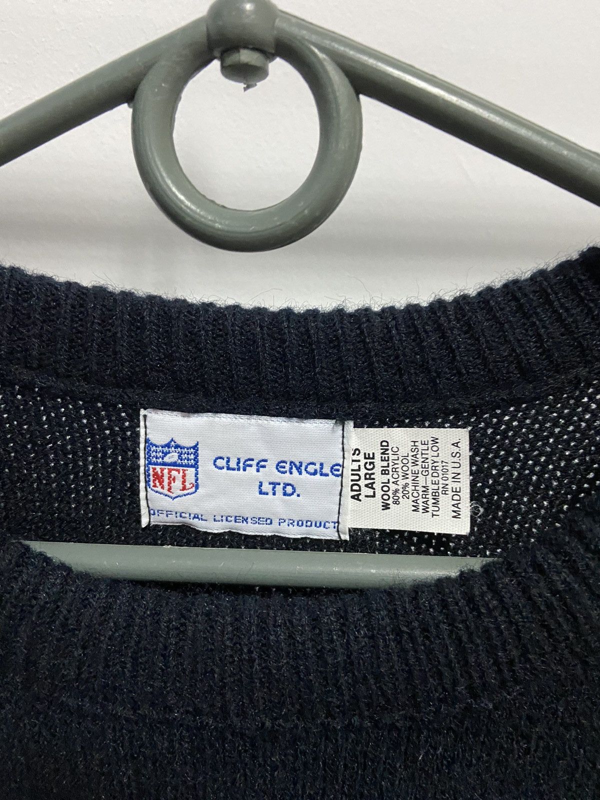 NFL × Vintage Raiders sweater knitted big logo stripe NFL Size US L / EU 52-54 / 3 - 4 Thumbnail