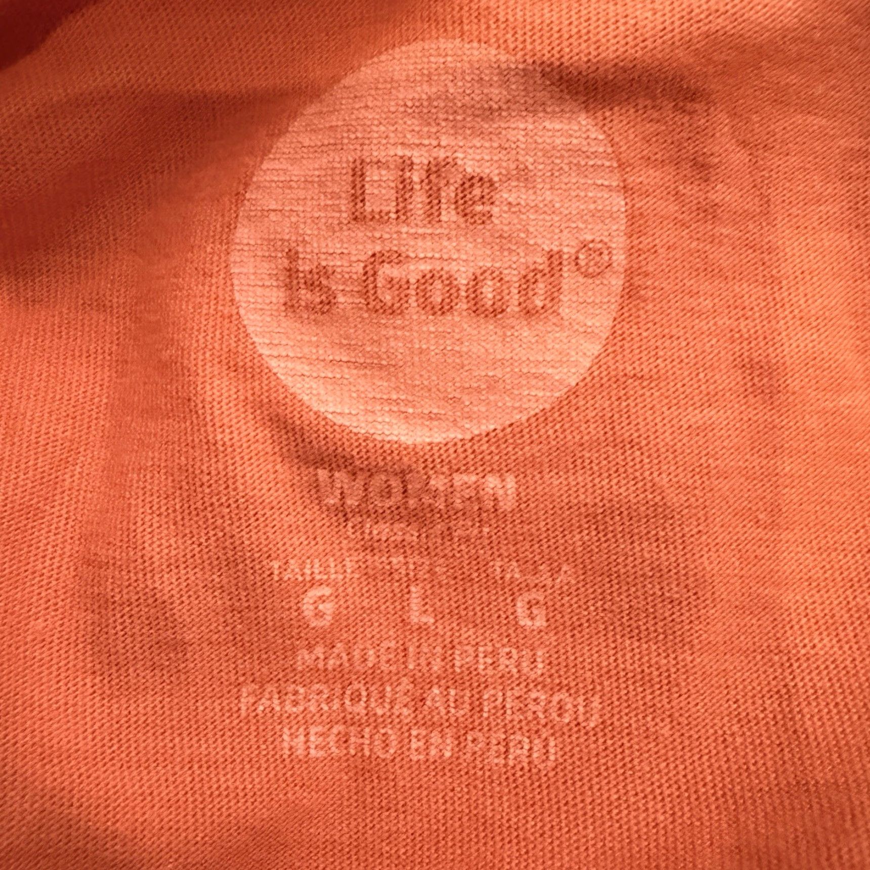 Life is Good LIFE IS GOOD Orange Casual Graphic Tee Womens Size L Size L / US 10 / IT 46 - 4 Thumbnail