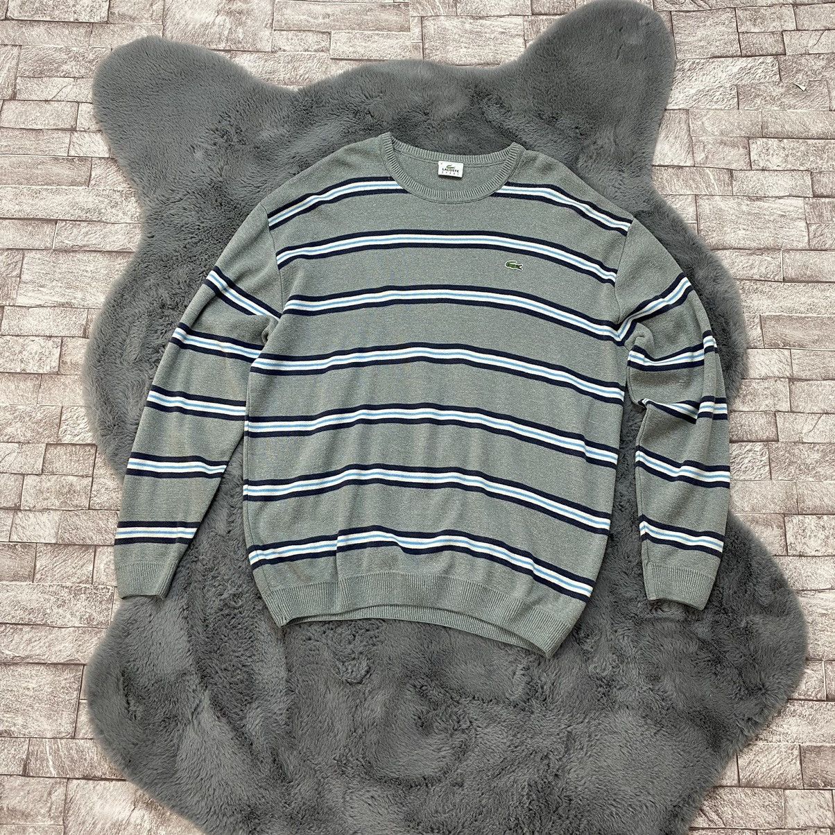 Lacoste × Vintage SWEATER LACOSTE STRIPPED RARE VINTAGE L-Xl Size US XL / EU 56 / 4 - 2 Thumbnail