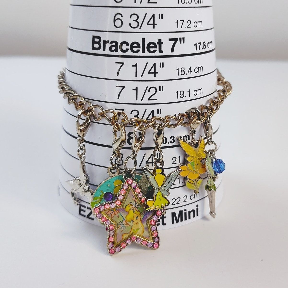 Disney Disney Tinker Bell 6 Charm Silver-Toned Bracelet Size ONE SIZE - 9 Thumbnail
