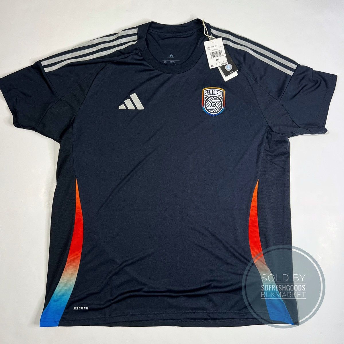 Adidas Adidas San Diego FC 2025/26 MLS Soccer Home Jersey Navy 2XL Size US XXL / EU 58 / 5 - 2 Thumbnail