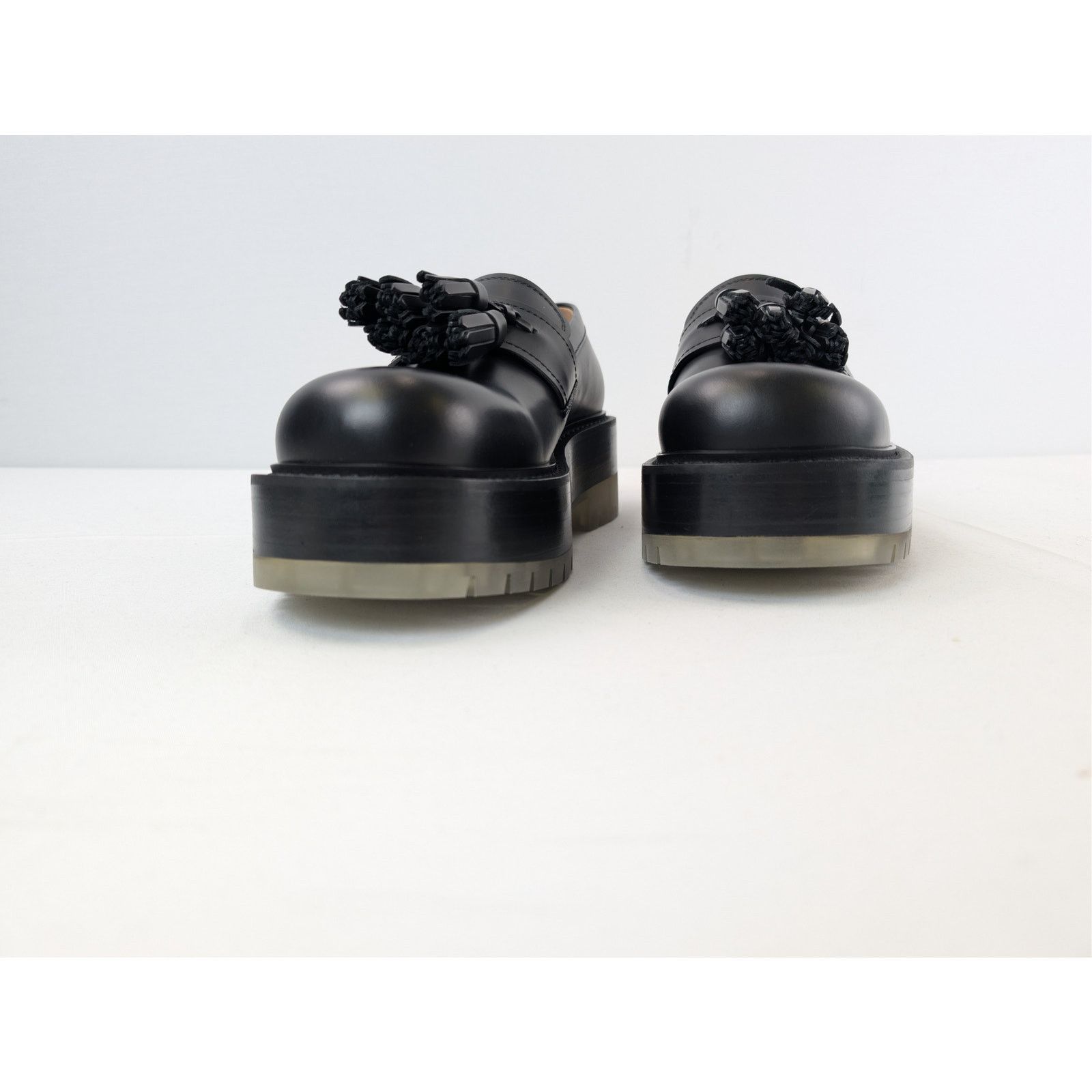 Bottega Veneta o1rshd1 Stilt Tasselled Platform Leather Loafers Boots Black Size US 6.5 / EU 39-40 - 7 Thumbnail