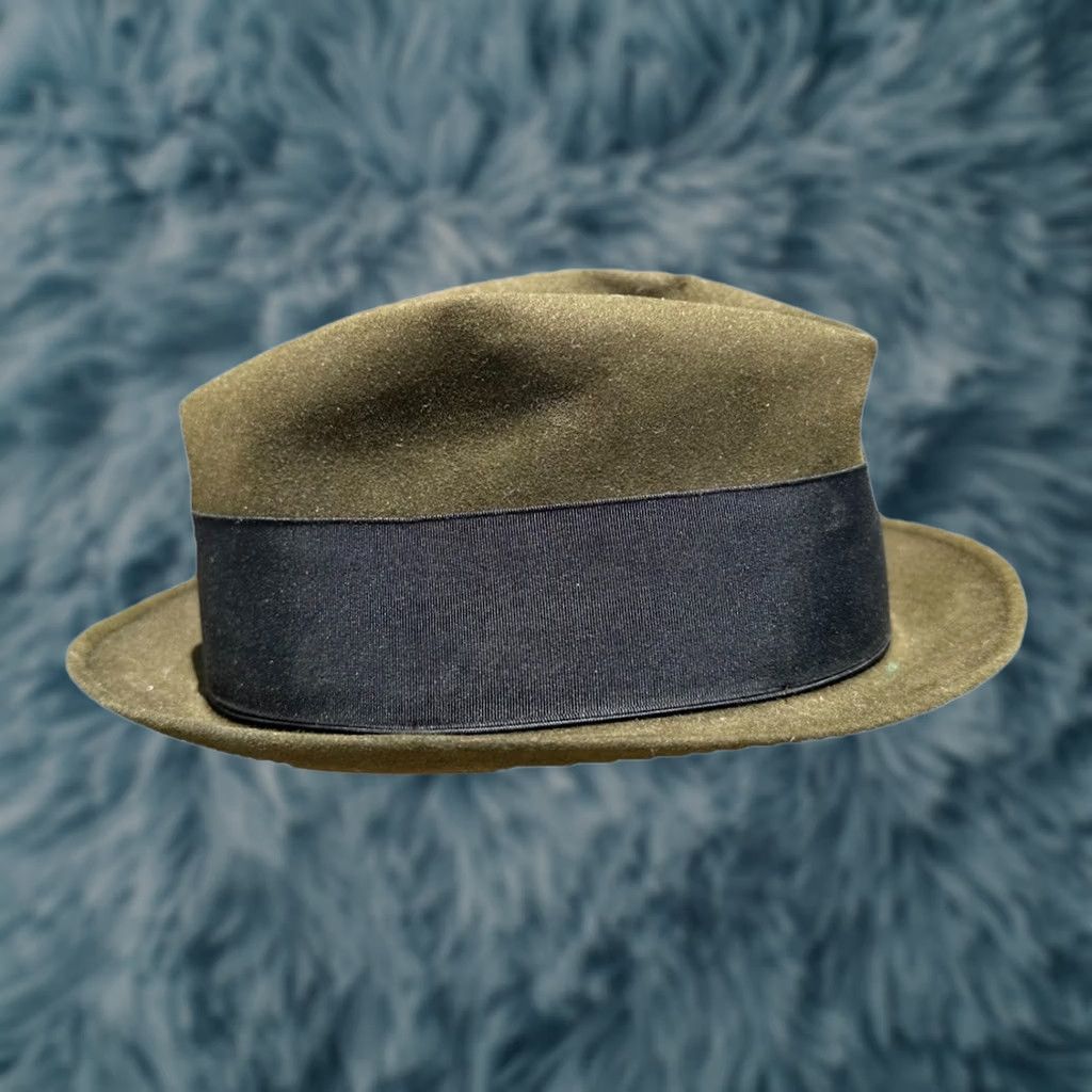 Stetson Stetson Fedora 6 7/8 Dark Gray Felt Vintage The Sovereign The Golden Century 1950s Mens Boys Size ONE SIZE - 1 Thumbnail