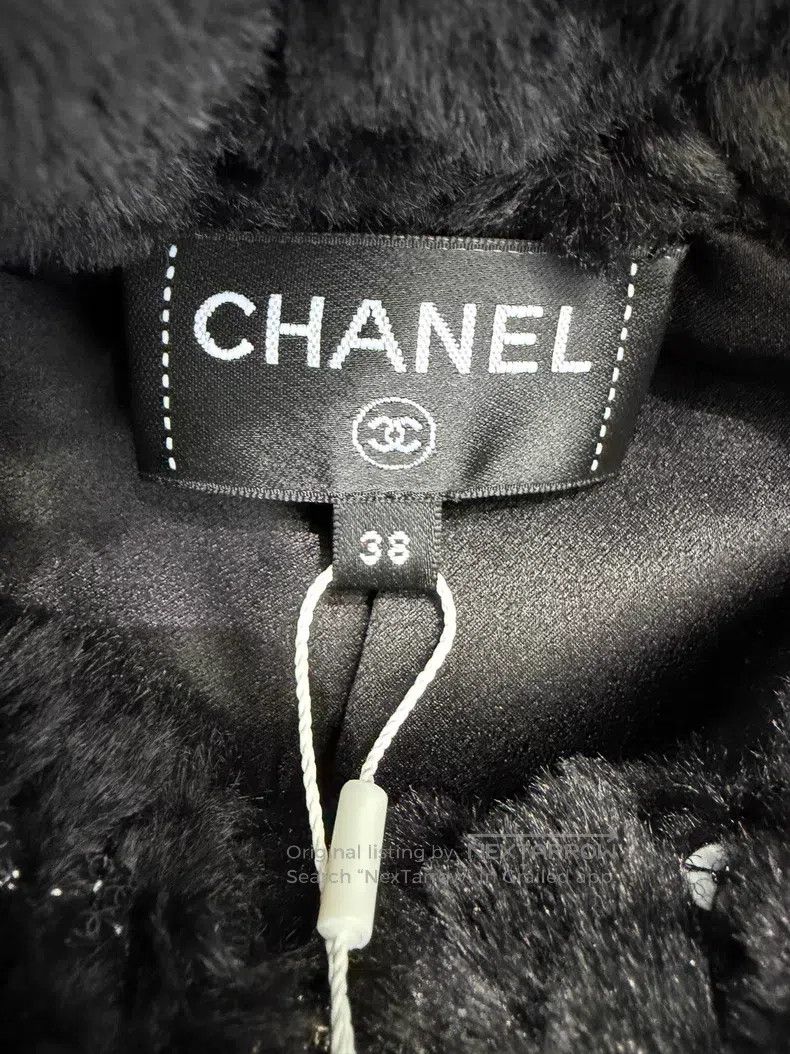 Chanel Chanel 25N Ski Series Black Sequin Flash Plush Fur Coat Size XS / US 0-2 / IT 36-38 - 4 Thumbnail