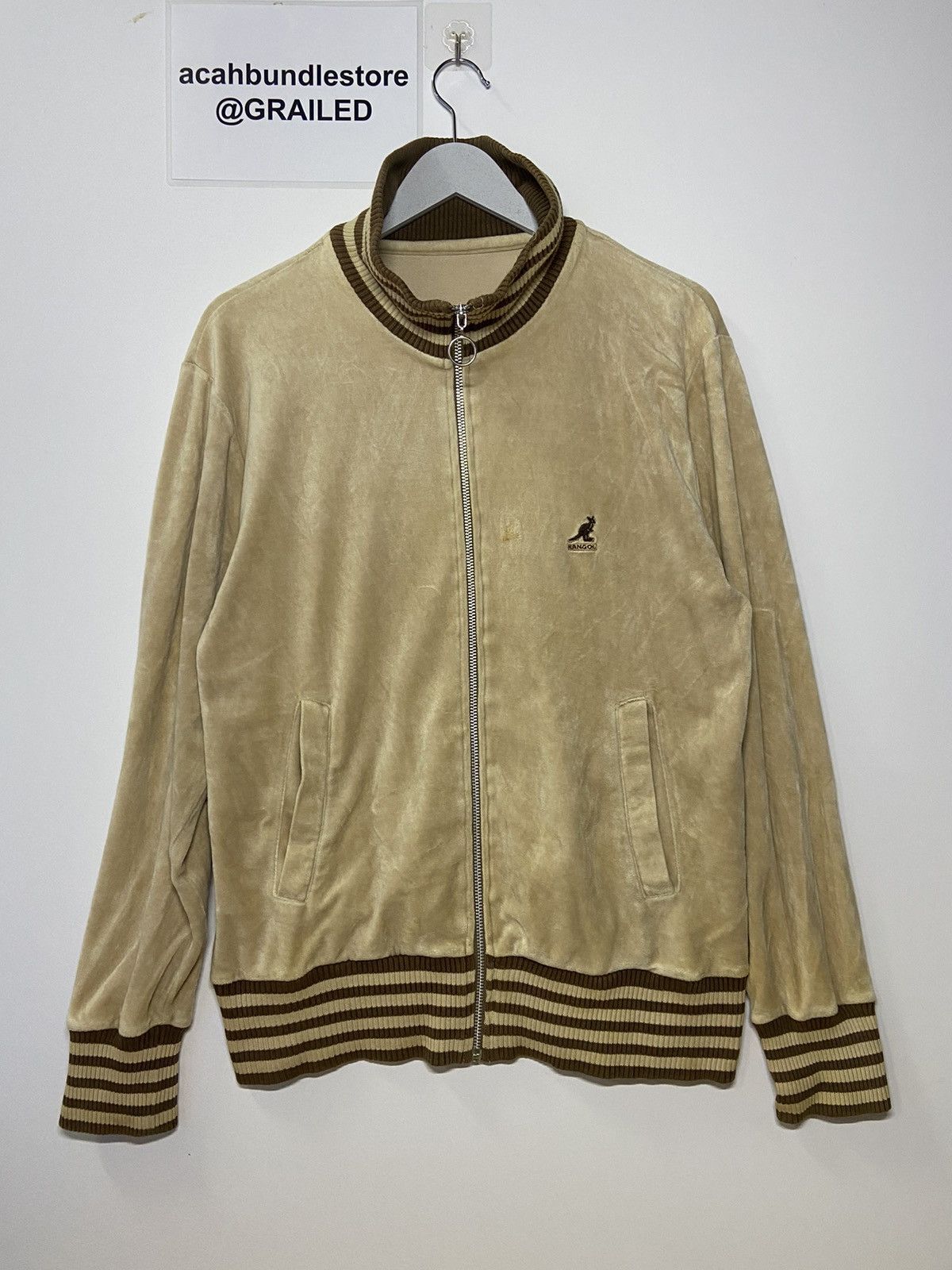 image of Kangol Sweater Zipper Made In Japan in Brown, Men's (Size Medium)