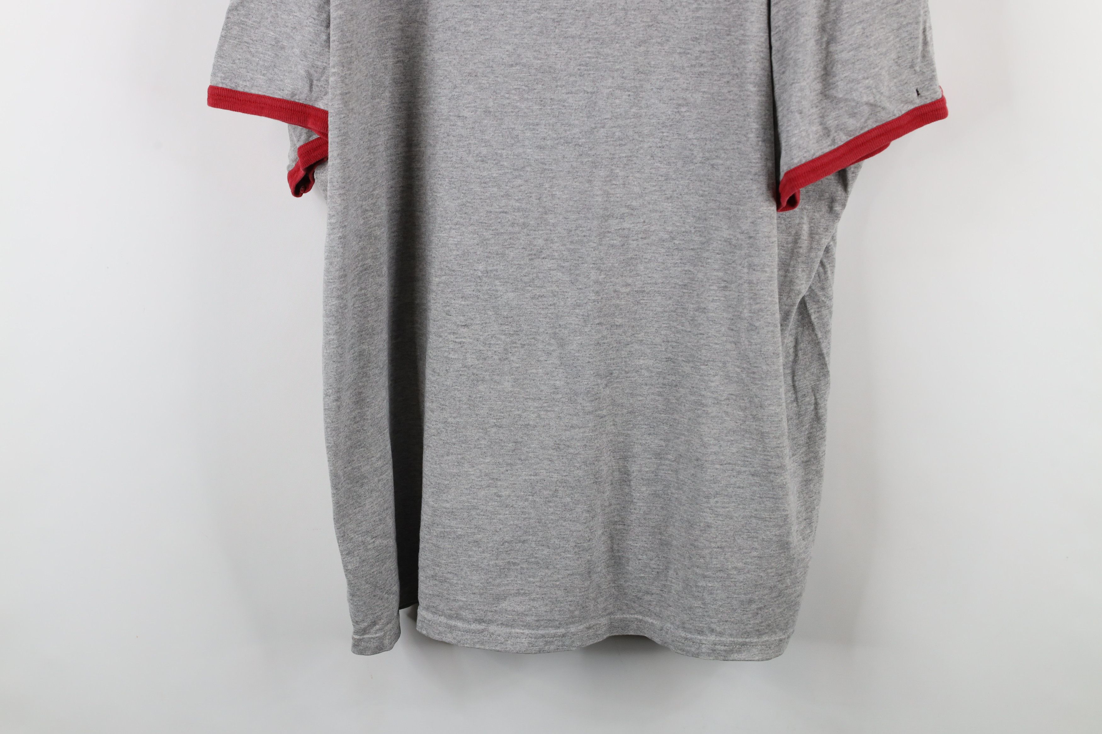 Nike × Vintage Vintage 90s Nike Scott Mini Swoosh Ringer T-Shirt Gray Size US XXL / EU 58 / 5 - 3 Thumbnail