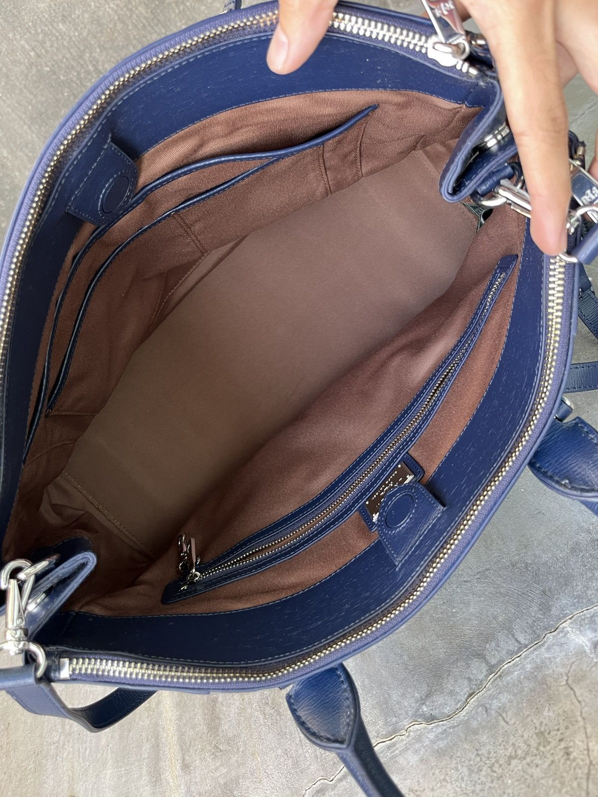 RRL Ralph Lauren Two Tone Leather Shoulder Bag Size ONE SIZE - 10 Thumbnail