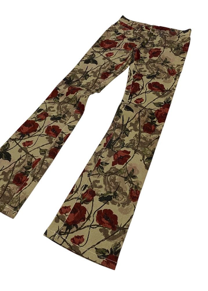 Tornado Mart 💃 Tornado Mart Japan Flare Printed Flower Stretch Jeans Size 28" / US 6 / IT 42 - 21 Thumbnail