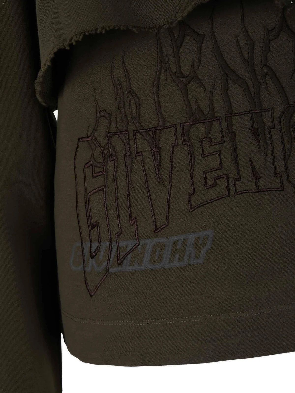 Givenchy o1loc1c0824 Layered Effect Hoodie in Green Size L / US 10 / IT 46 - 5 Thumbnail
