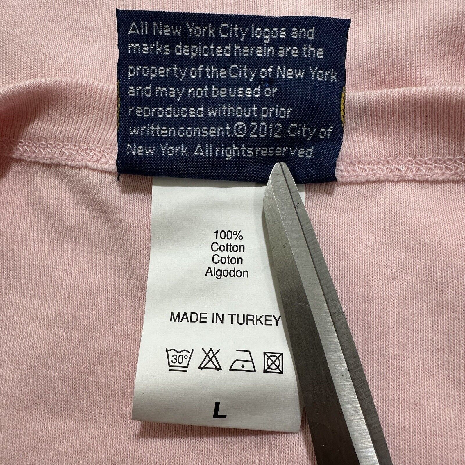 Other NYPD Large Logo T Shirt Pink Officially Licensed NYC Tee Size L / US 10 / IT 46 - 4 Thumbnail