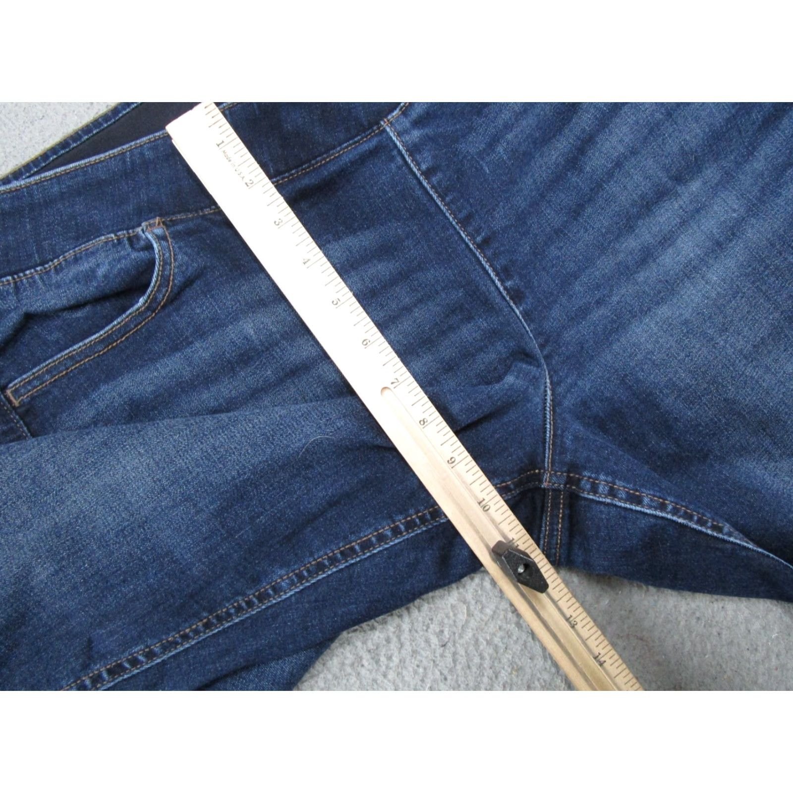 Vintage Maurices Blue Stretch Denim Elastic Waist Jegging Jeans Skinny Size XL Reg Womens Size 40" / US 18 - 6 Thumbnail