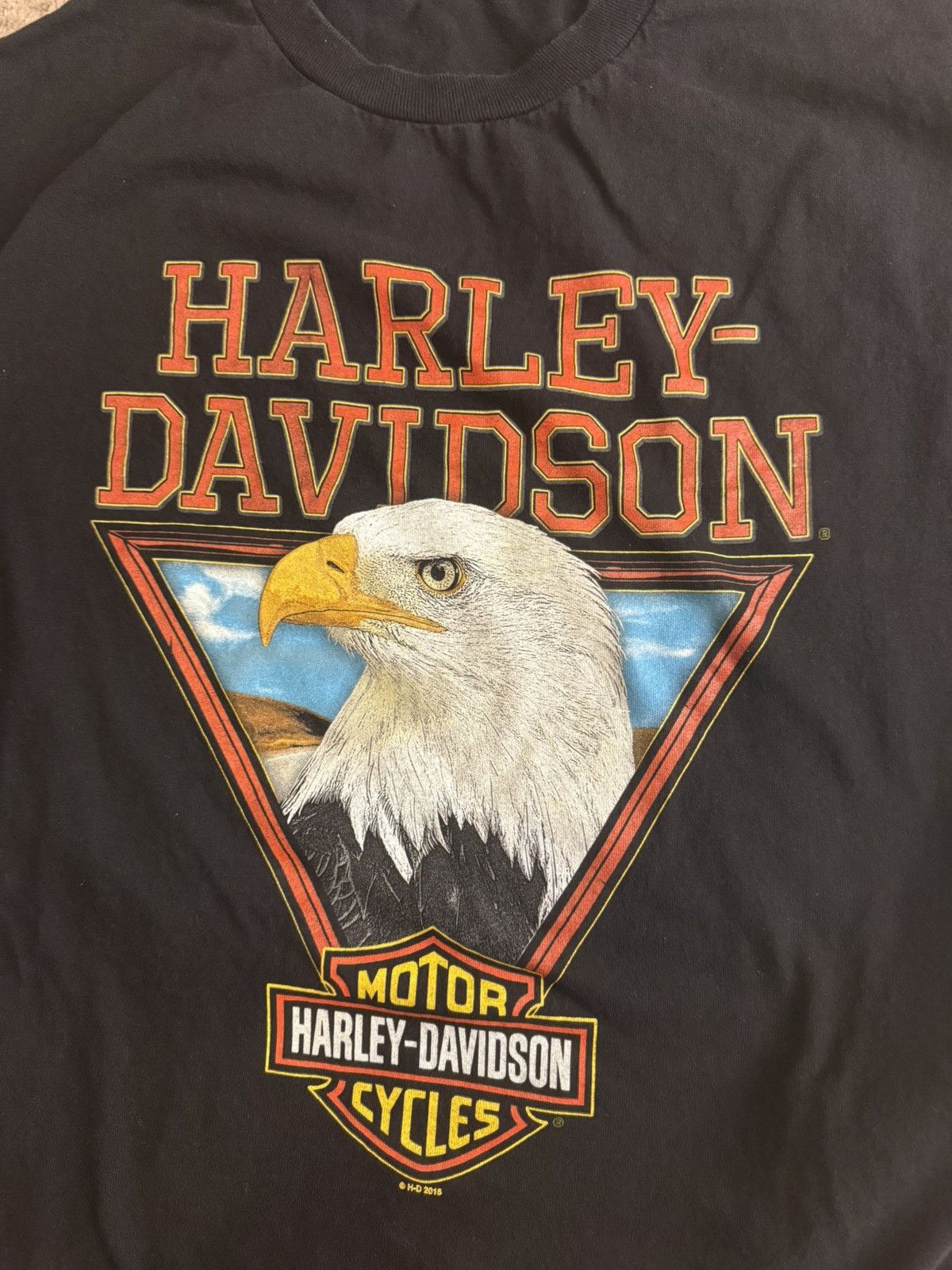 Harley Davidson Vintage Harley Davidson Eagle Long Sleeve Tacoma Size US XL / EU 56 / 4 - 3 Thumbnail