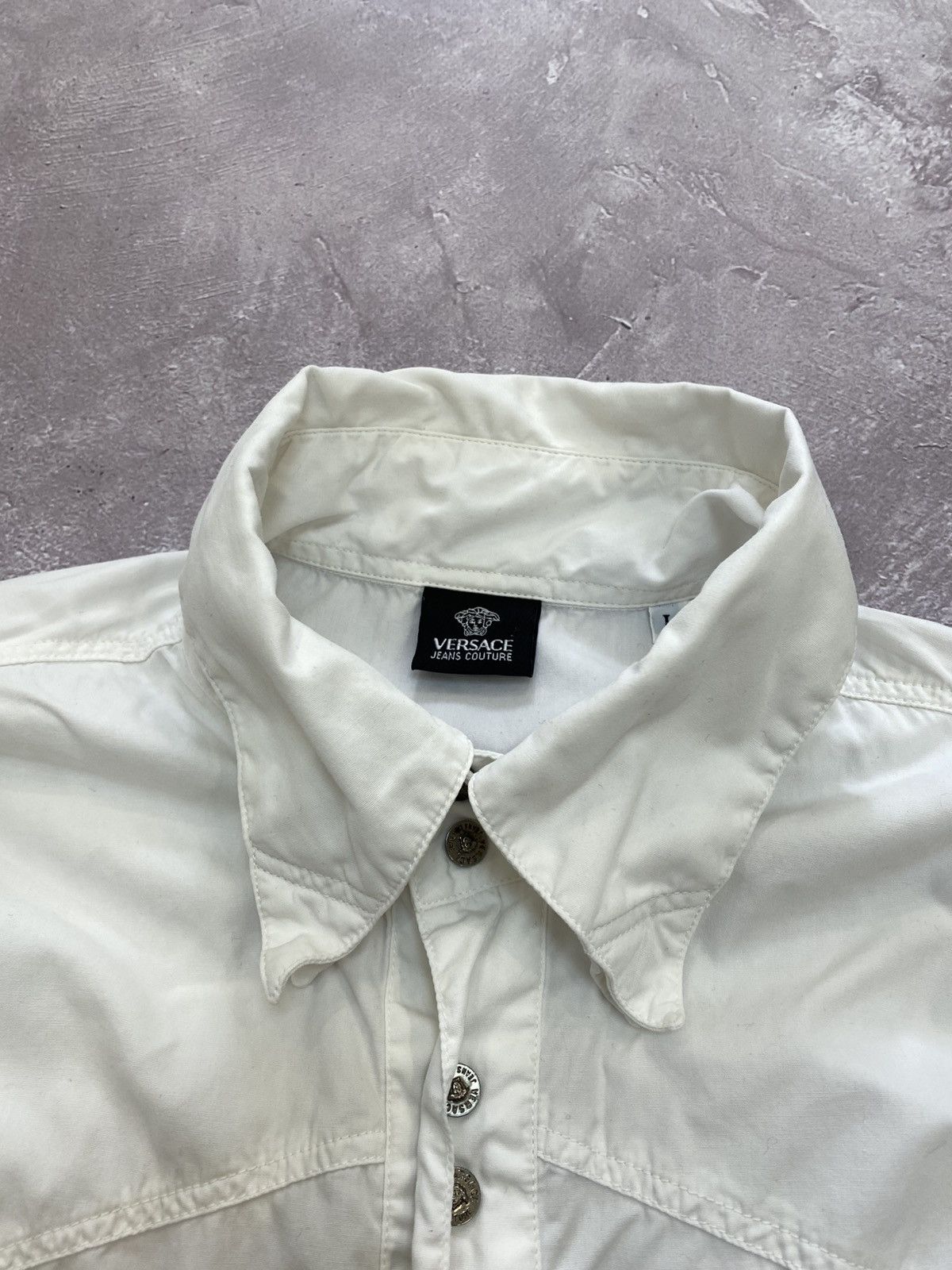 Vintage Vintage Versace Metal Buttons Shirt Long Sleeve Size L / US 10 / IT 46 - 4 Thumbnail