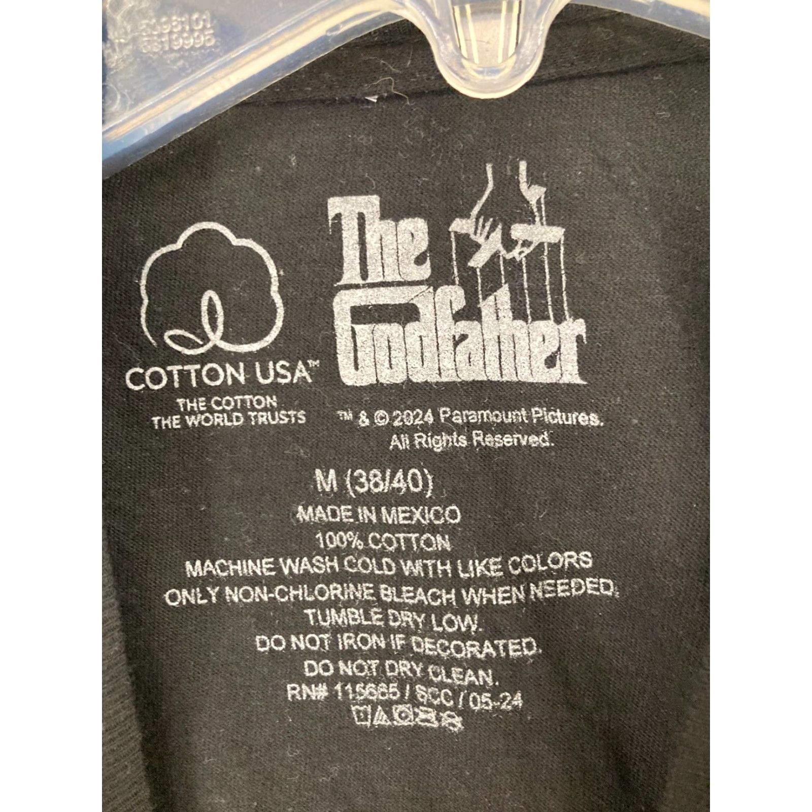 Vintage The Godfather Mens Promo TShirt Medium Black Mafia shirt Mens M Black Movie Retro The Godfather Size US M / EU 48-50 / 2 - 5 Thumbnail