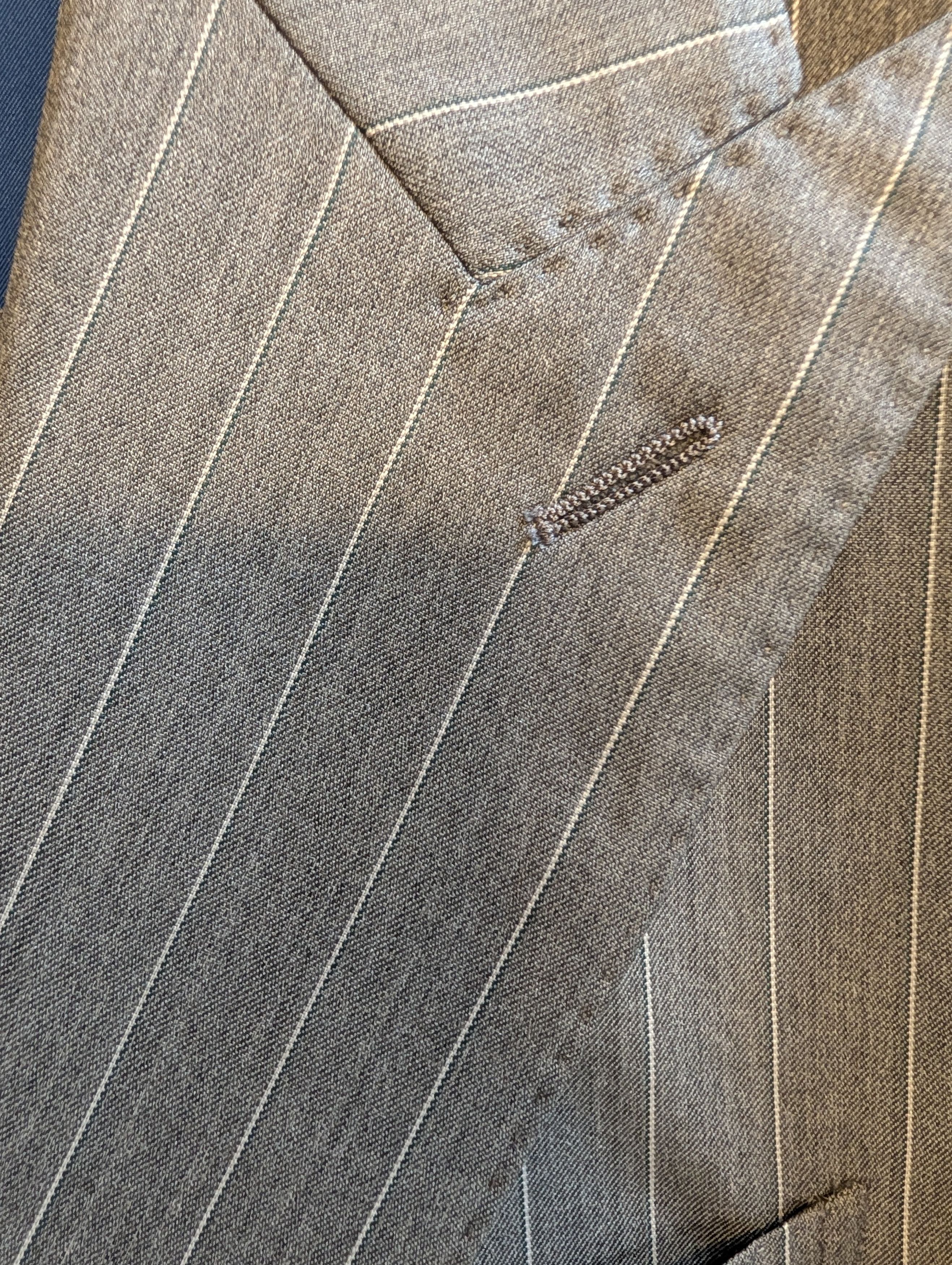 Suitsupply Grey pinstripe 2.5 button peak lapel - Washington model Size 40L - 6 Thumbnail