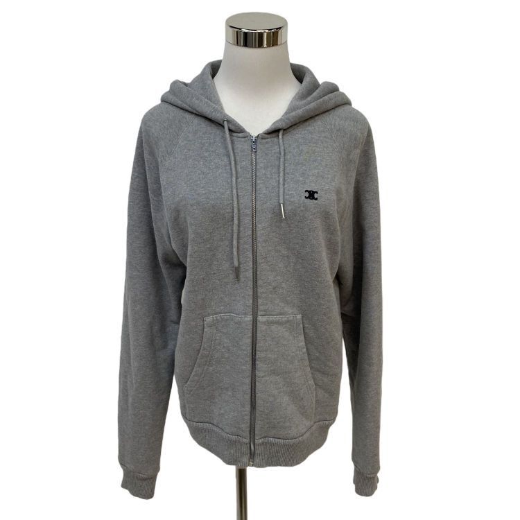 Celine Celine Logo Zip-Up Hoodie Size M Size US M / EU 48-50 / 2 - 1 Thumbnail