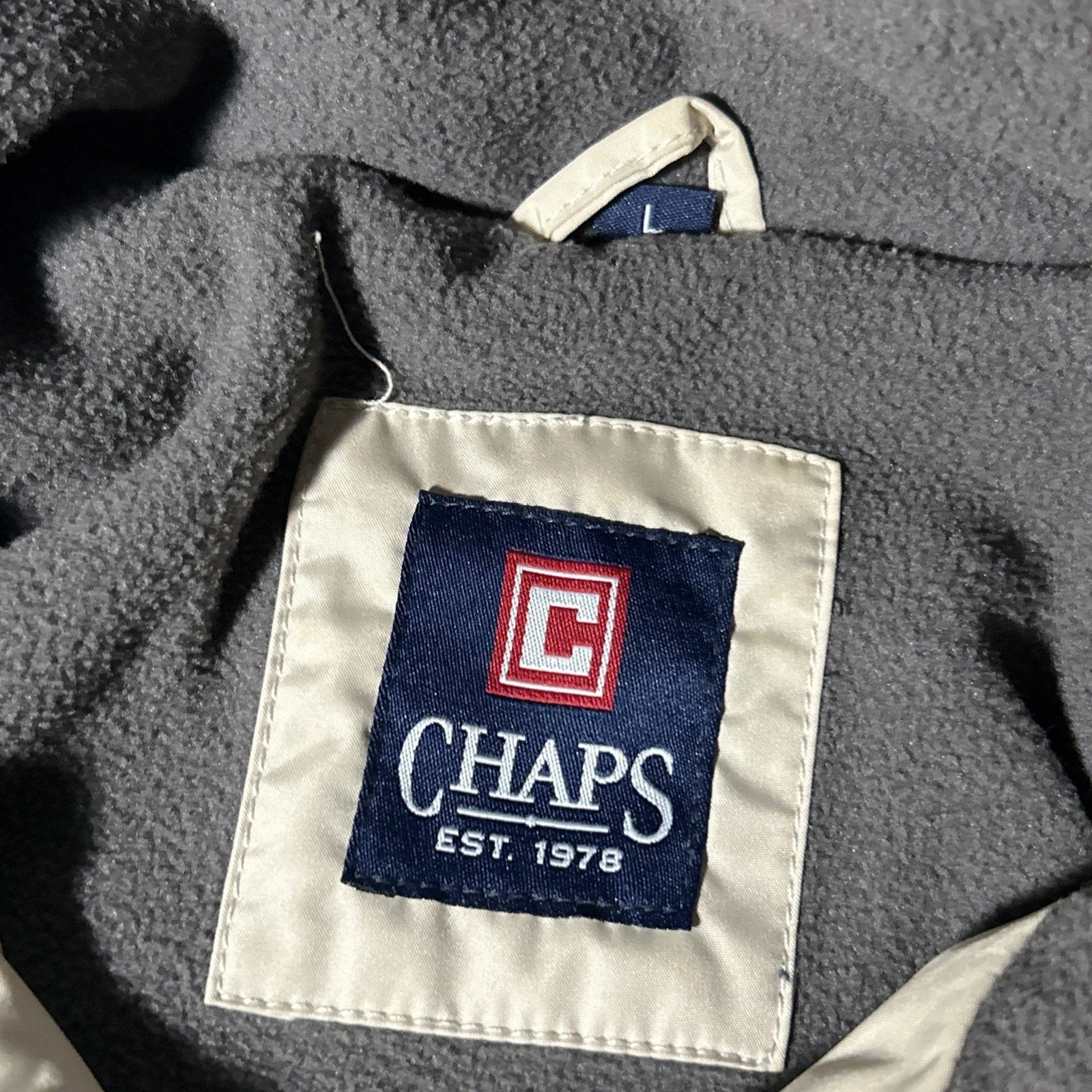 Chaps Retro Striped Chore Hoodie Men Large Hidden Hood Barn Jacket Size US L / EU 52-54 / 3 - 2 Thumbnail