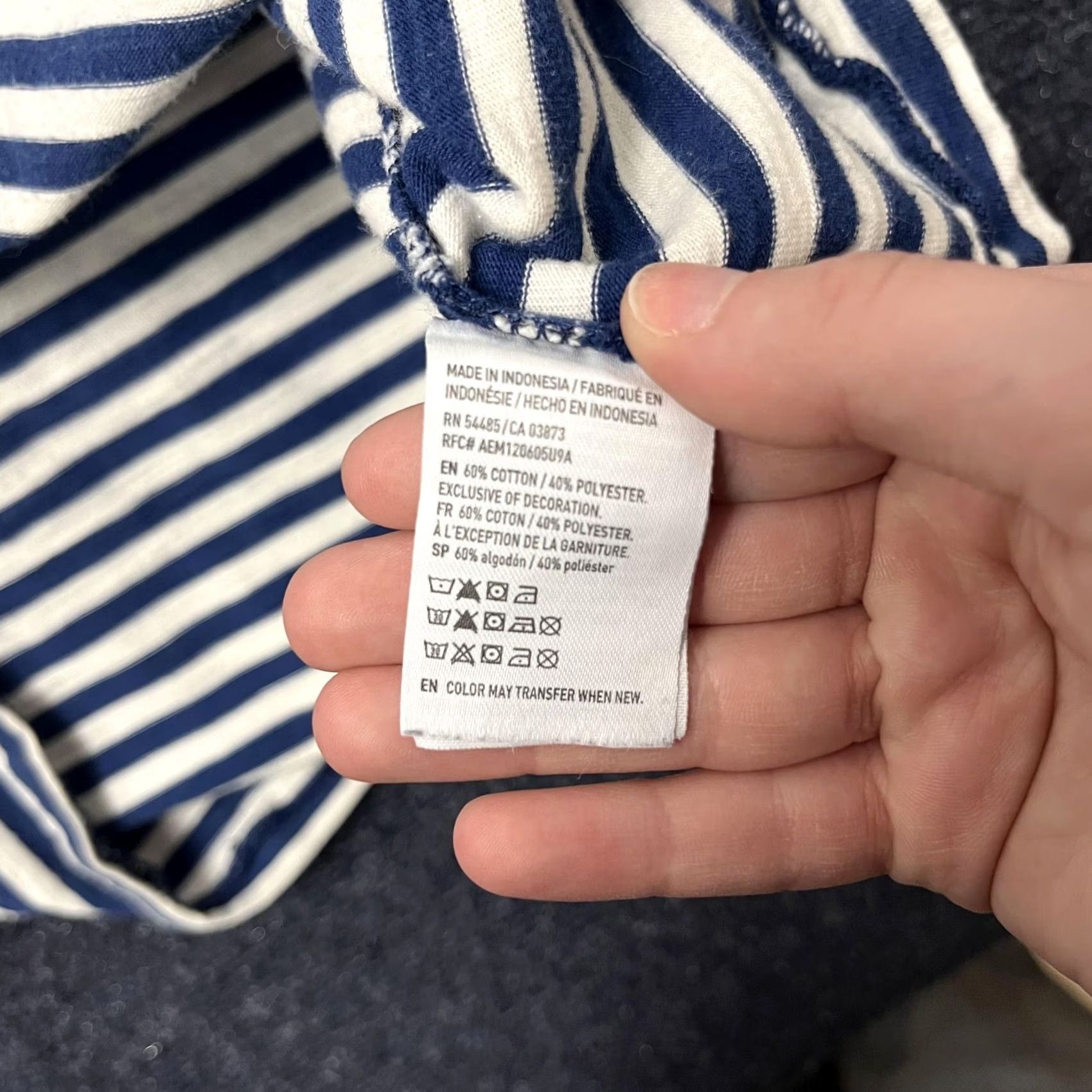 Vintage American Eagle Polo Shirt Mens L Blue Striped Pocket Short Sleeve Casual Size US L / EU 52-54 / 3 - 4 Thumbnail