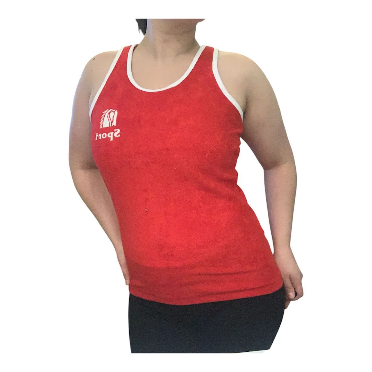 Vintage Vintage Authentic 80s Red Terrycloth Sports Tank Top Size M / US 6-8 / IT 42-44 - 8 Thumbnail