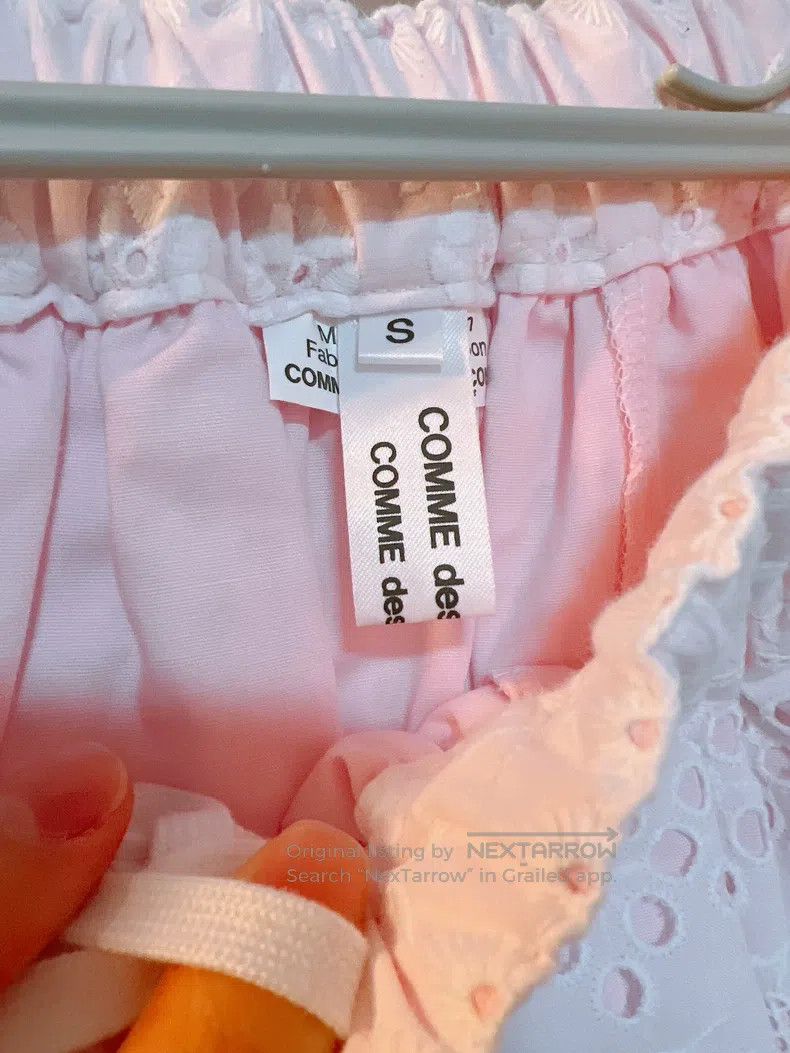 Comme des Garcons Comme Des Garcons size S Pink Lace Embroidered Skirt Size 22" - 3 Thumbnail