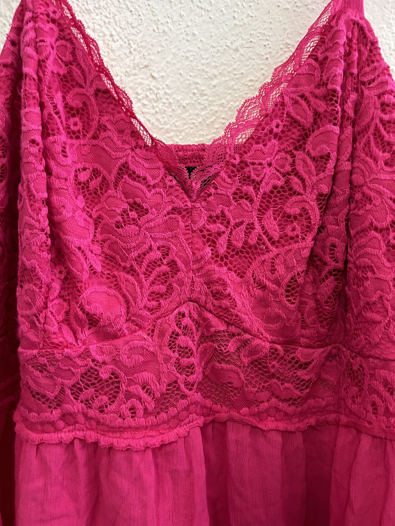 Torrid TORRID Y2K BABYDOLL HOT PINK LACE TOP SIZE 1 Size XL / US 12-14 / IT 48-50 - 2 Thumbnail