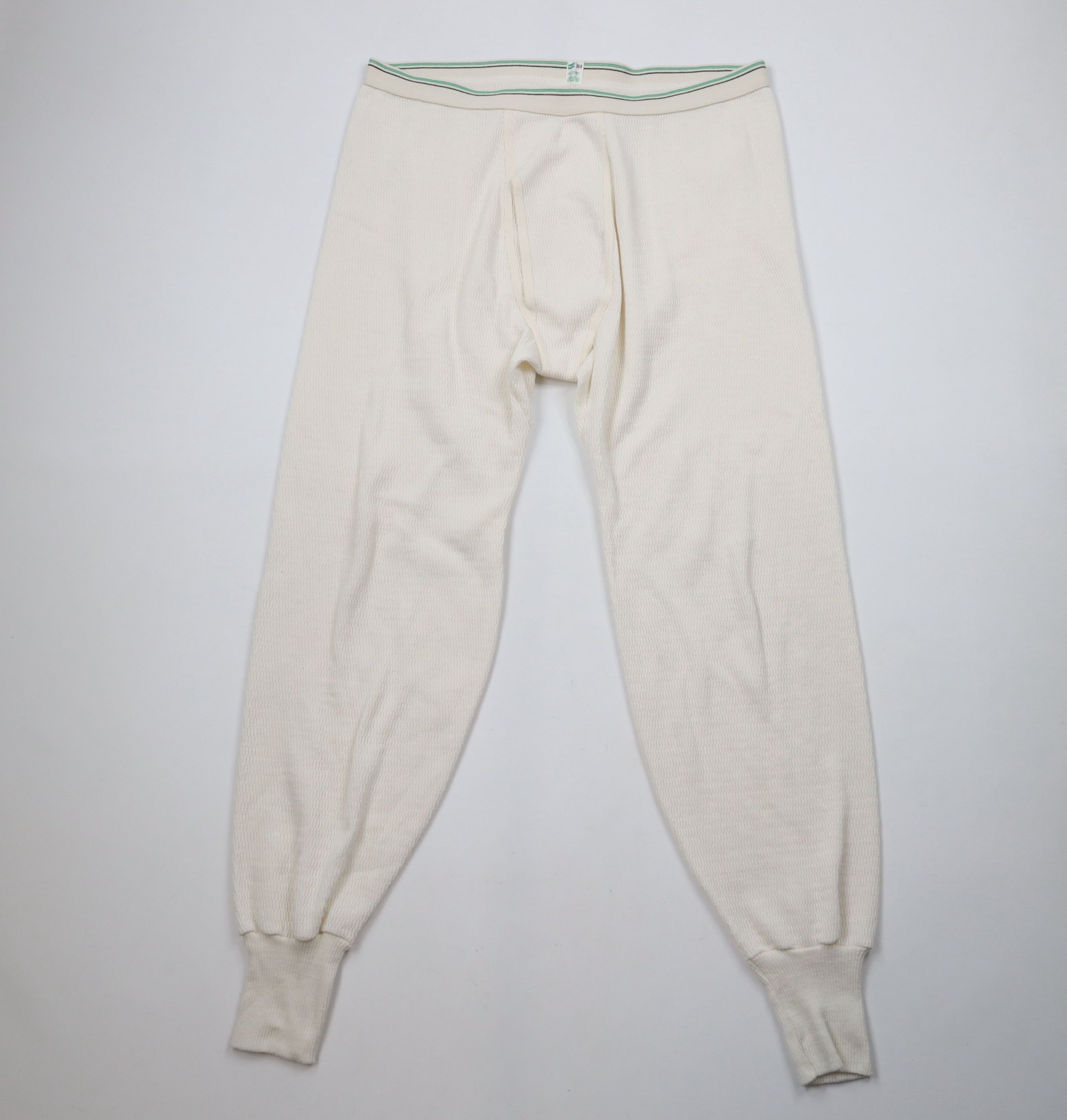 Hanes × Vintage Vintage 70s Hanes Waffle Knit Cuffed Joggers Pants USA Size US 42 / EU 58 - 1 Thumbnail