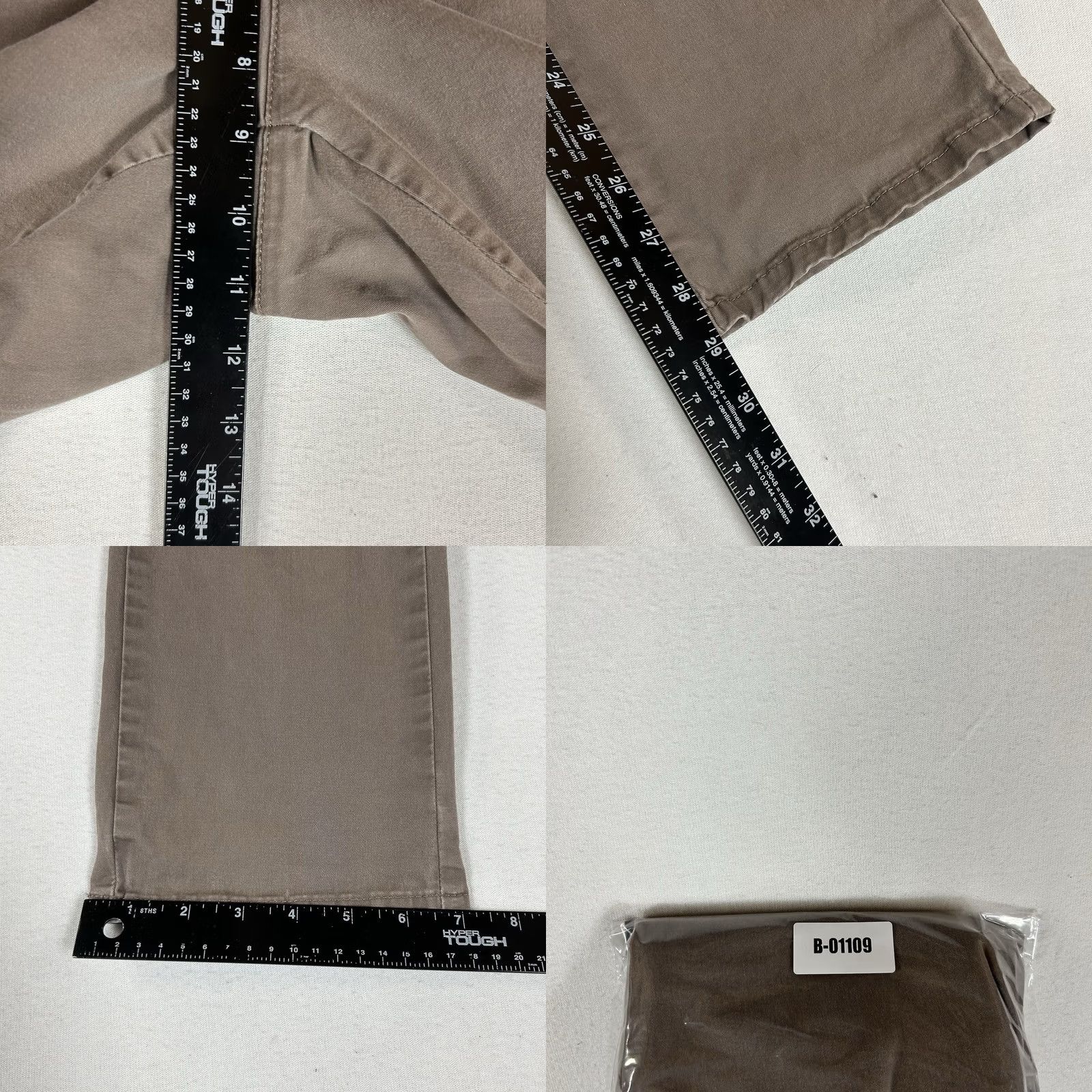 Lee Lee Pants Womens 6 Brown Essential Chino Trouser Short Mid Rise Straight Leg Stretch Size 28" / US 6 / IT 42 - 9 Thumbnail