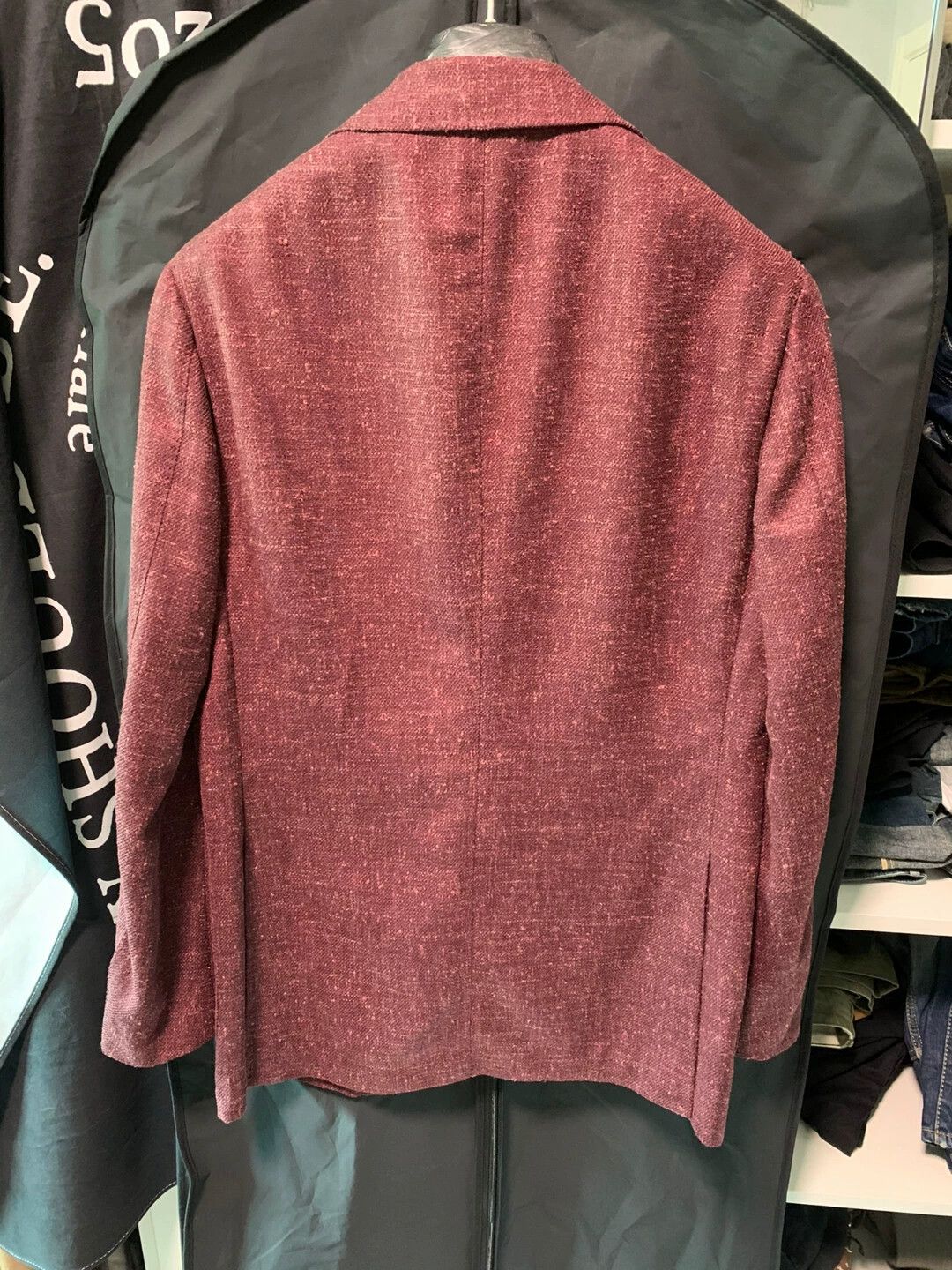 Ring Jacket RING JACKET burgundy slim LORO PIANA wool blend blazer 48 Size 48R - 6 Thumbnail