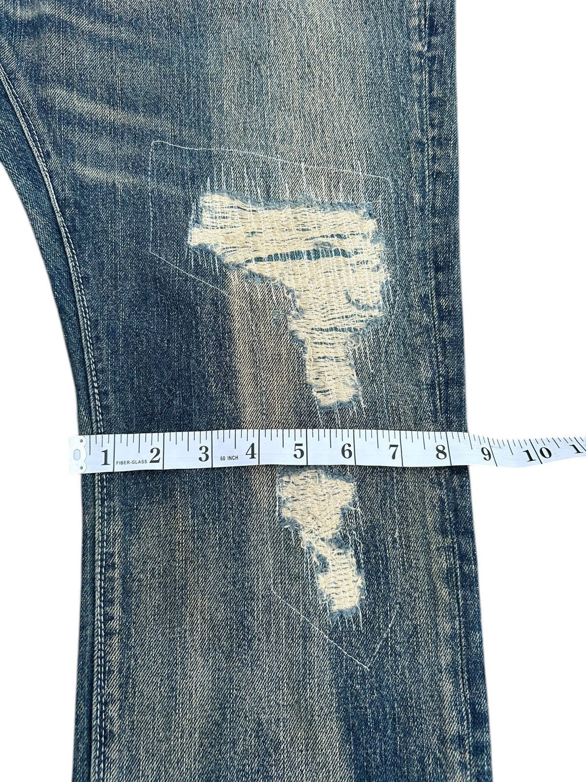 Kapital BONDS AND PEACE BUCKLE BACK JAPANESE DISTRESSED DENIM JEANS Size US 32 / EU 48 - 20 Thumbnail