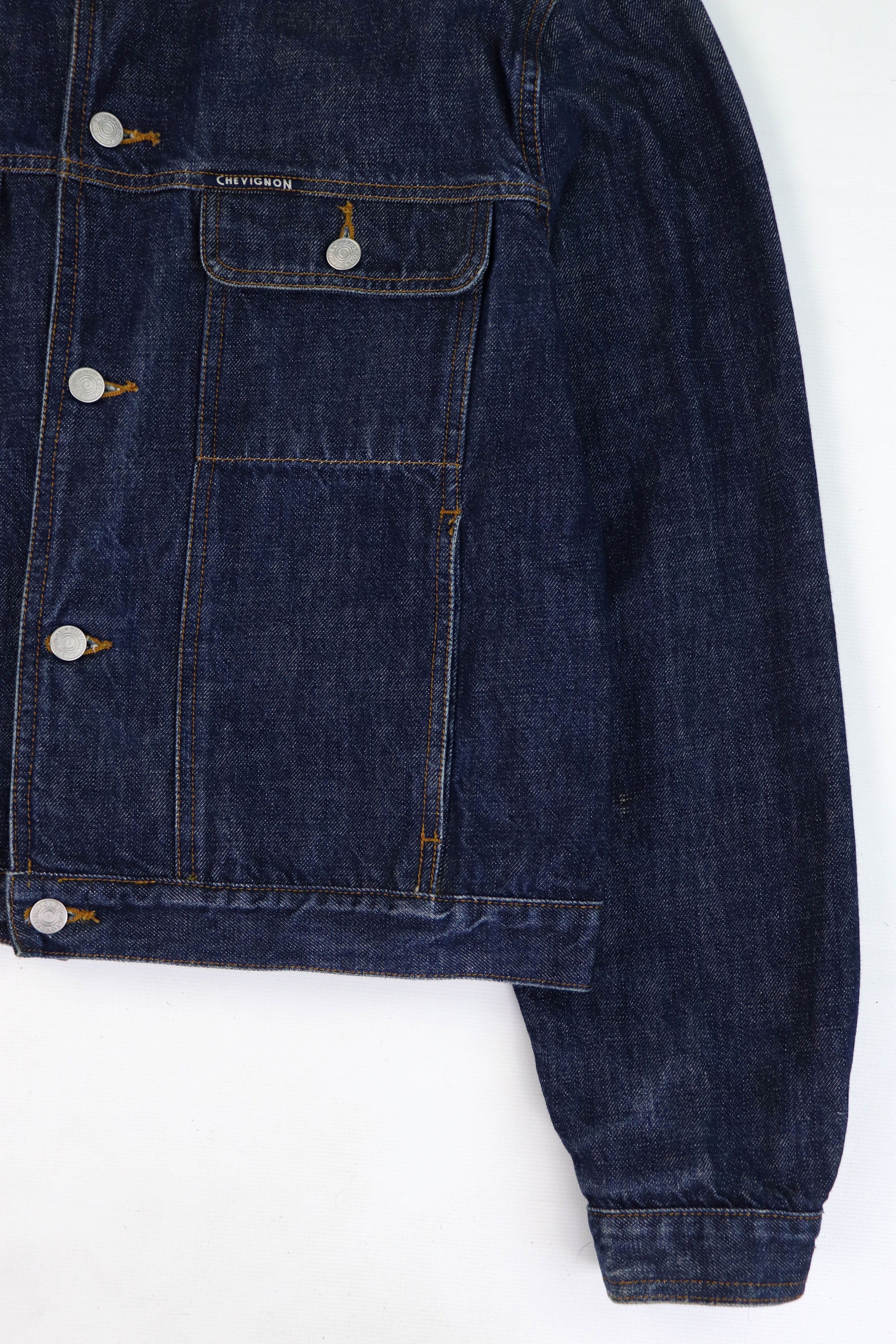 Chevignon CHEVIGNON Vintage Bartack Nippon 14 Indigo Blue Denim Jacket Size US L / EU 52-54 / 3 - 6 Thumbnail