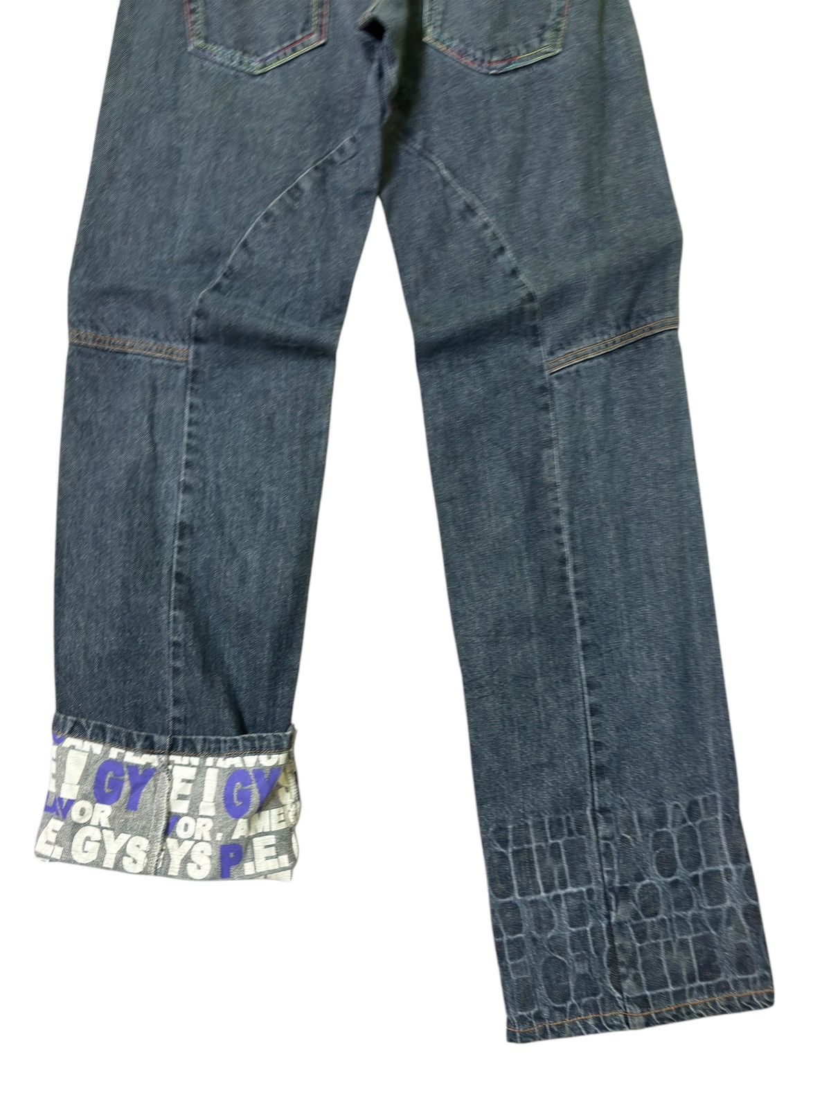 Hysteric Glamour × Japanese Brand × Seditionaries DOUBLE WAIST TARTAN PLAID UNIQUE GRAPHIC DENIM PANTS Size US 27 - 12 Thumbnail