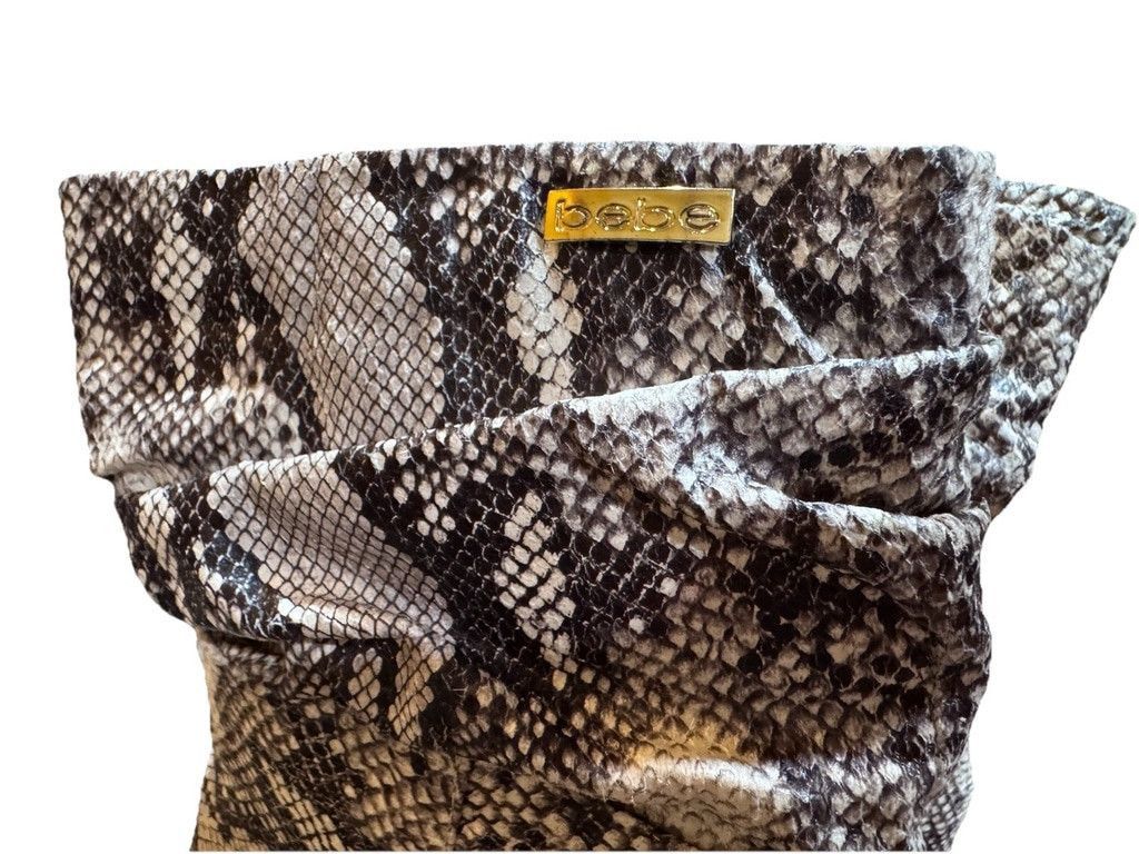 Bebe Bebe Faux Snakeskin Slouch Booties-8M Size US 8 / IT 38 - 10 Thumbnail