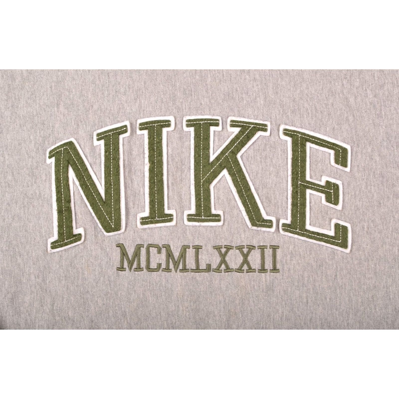 Nike Nike Vintage 2000s Big Spellout Logo MCMLXXII Hoodie Mens M Gray Shirt Hoodie (Size M) Size US M / EU 48-50 / 2 - 2 Thumbnail