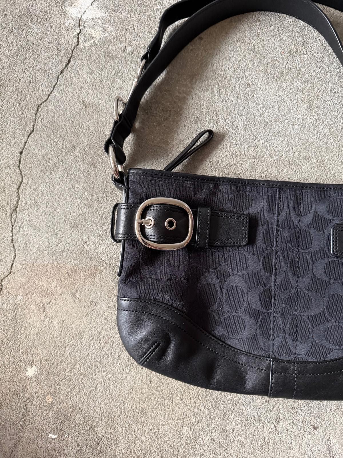 Coach Coach 2Way Signature Sufflette Shoulder Bag Black Size ONE SIZE - 2 Thumbnail