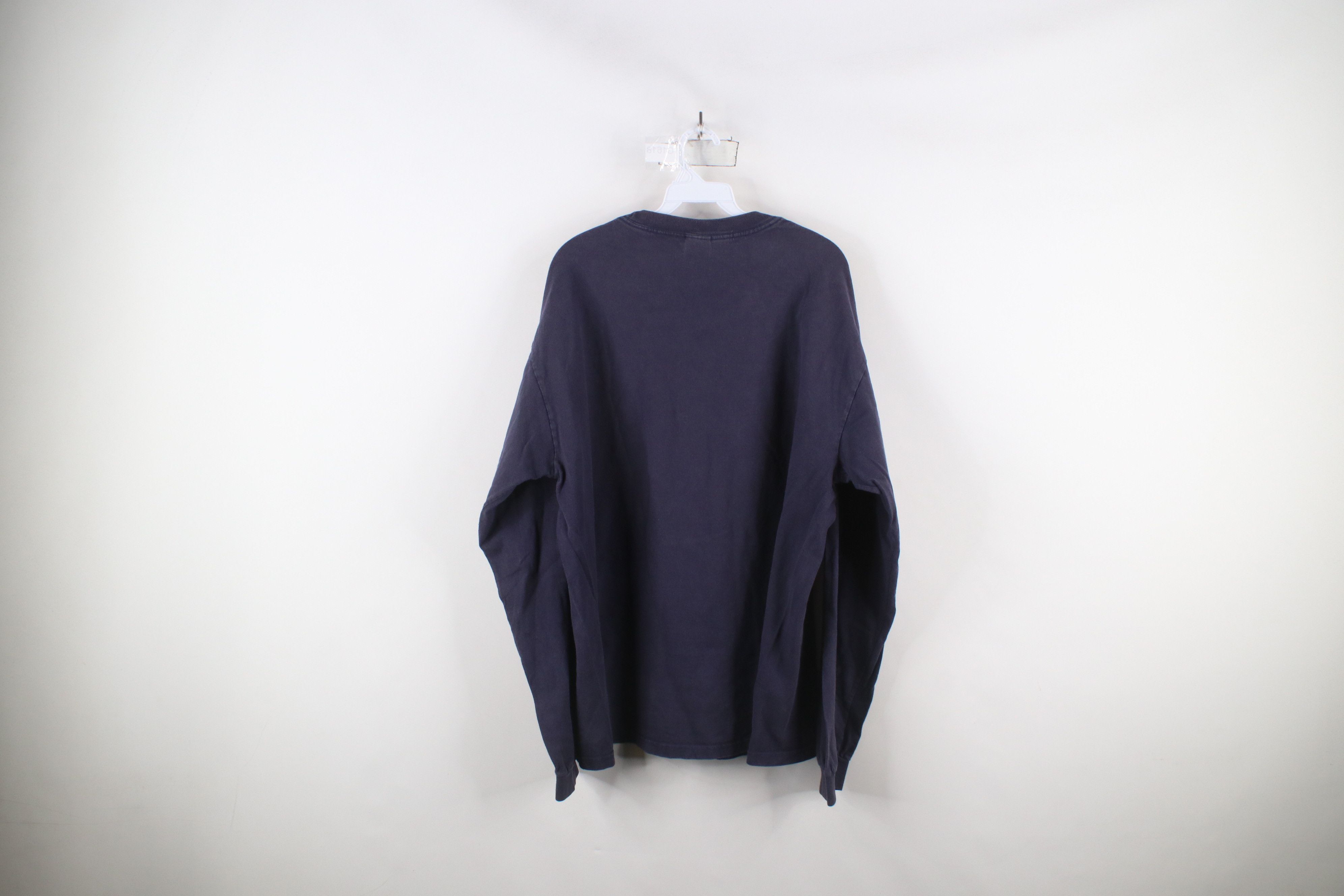 Vintage Vintage 90s Streetwear Long Sleeve T-Shirt Navy Blue Cotton Size US XL / EU 56 / 4 - 8 Thumbnail