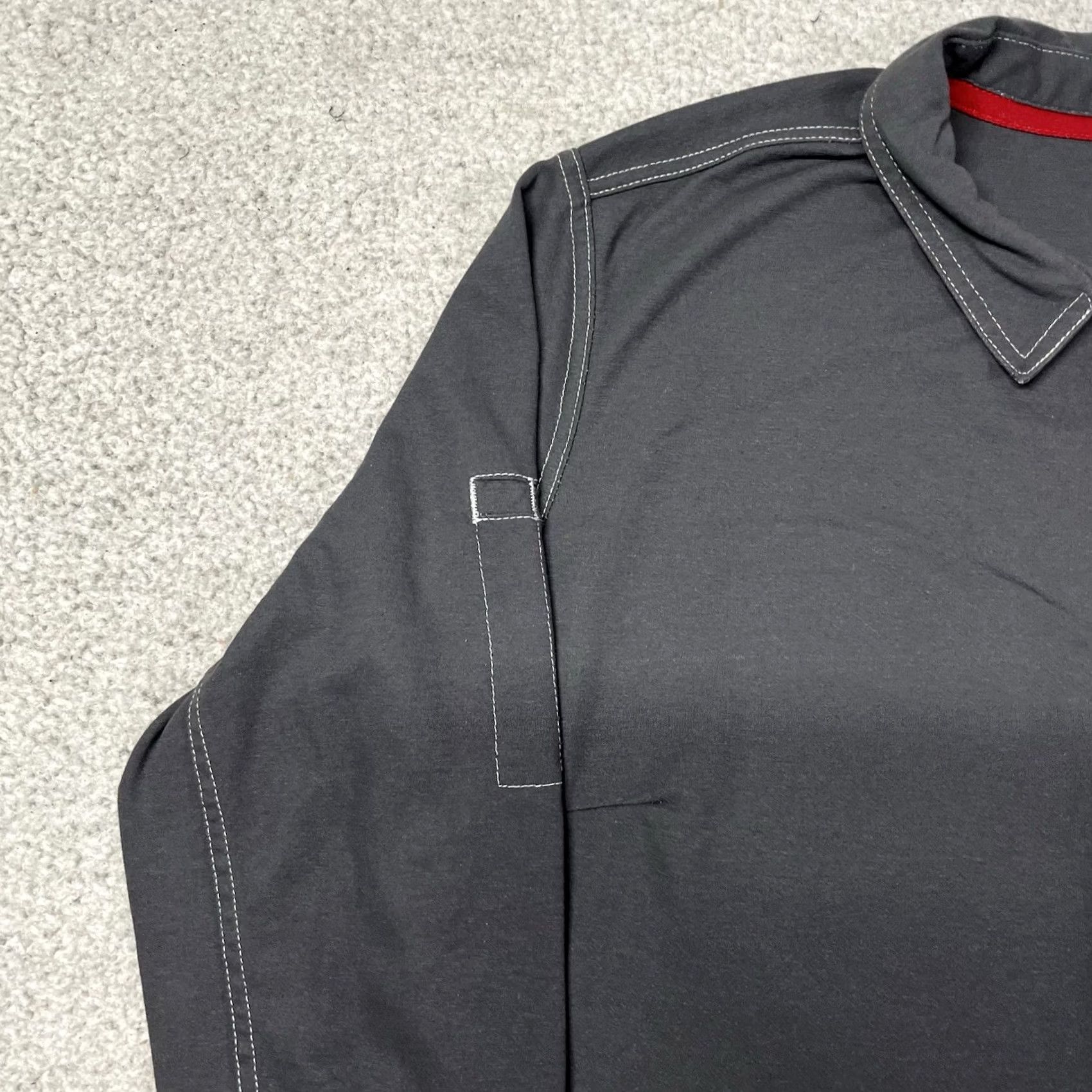 Vintage Bulwark Shirt Mens 2XL Gray Polo Long Sleeve iQ Series CAT 2 Flame Resistant Monterey? Size US XXL / EU 58 / 5 - 7 Thumbnail