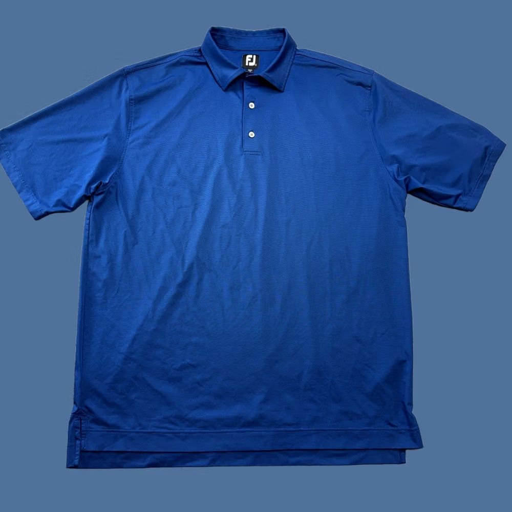 Footjoy FootJoy Polo Shirt Mens 2XL Striped Blue Polo Golf Performance Stretch Breathable Travel FJ Size US XXL / EU 58 / 5 - 1 Thumbnail