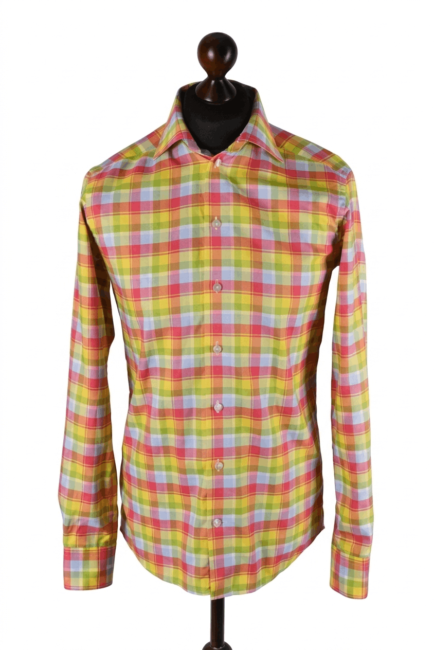 Eton Eton Contemporary Plaid Multicolor Cotton Shirt Size US M / EU 48-50 / 2 - 1 Thumbnail