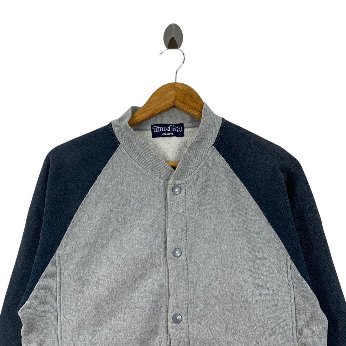 Japanese Brand TIMELAG Japanese Brand Reverse Weave Button Up Sweater Size US M / EU 48-50 / 2 - 4 Thumbnail