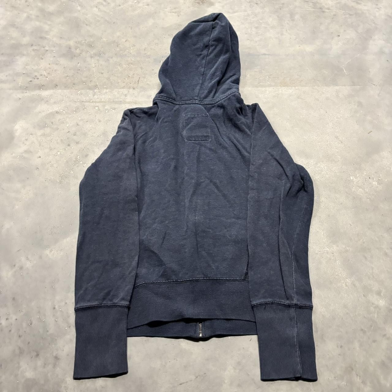 Aeropostale × Vintage Crazy Vintage Y2K/2000s Cute Navy Blue Aeropostale Aero Spellout Zip Up Hoodie! Size XS / US 0-2 / IT 36-38 - 7 Thumbnail