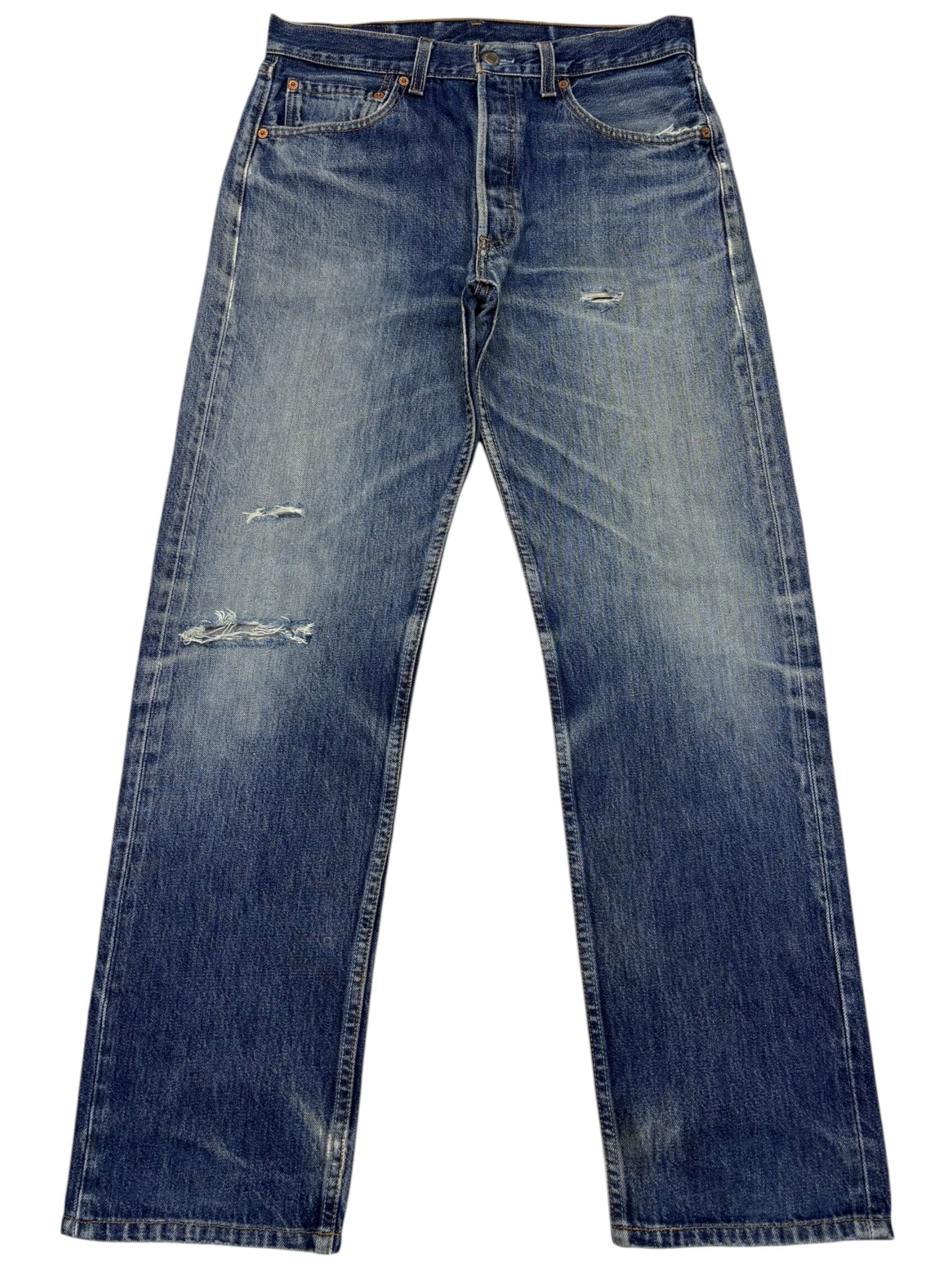 Kapital Vintage Levis 501 USA Distressed Denim Jeans Button 553 Size US 32 / EU 48 - 7 Thumbnail