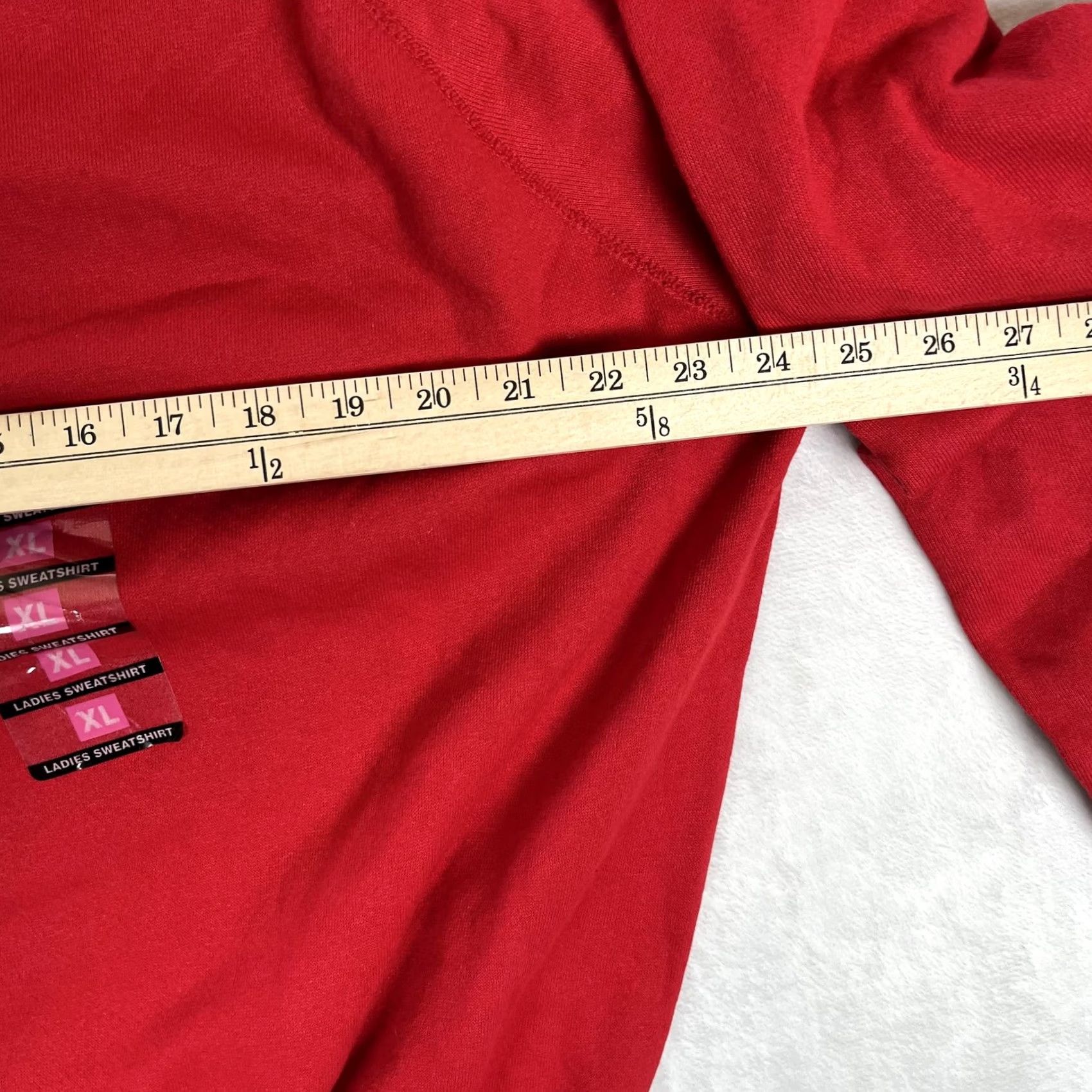 Vintage VINTAGE Ultra Fleece Sweatshirt Raglan Red Womens XL Crew Neck Pullover Cotton Polyester Fleece All Seasons Regular Fit Casual Size XL / US 12-14 / IT 48-50 - 6 Thumbnail