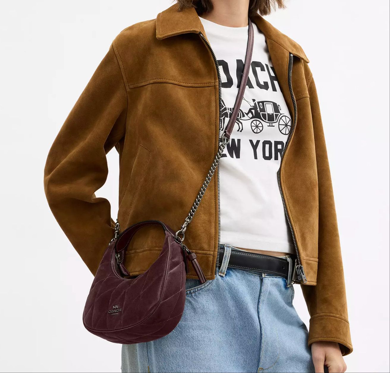 Coach Carmen Mini Crossbody Bag In Organic Cotton With Quilting Size ONE SIZE - 6 Thumbnail