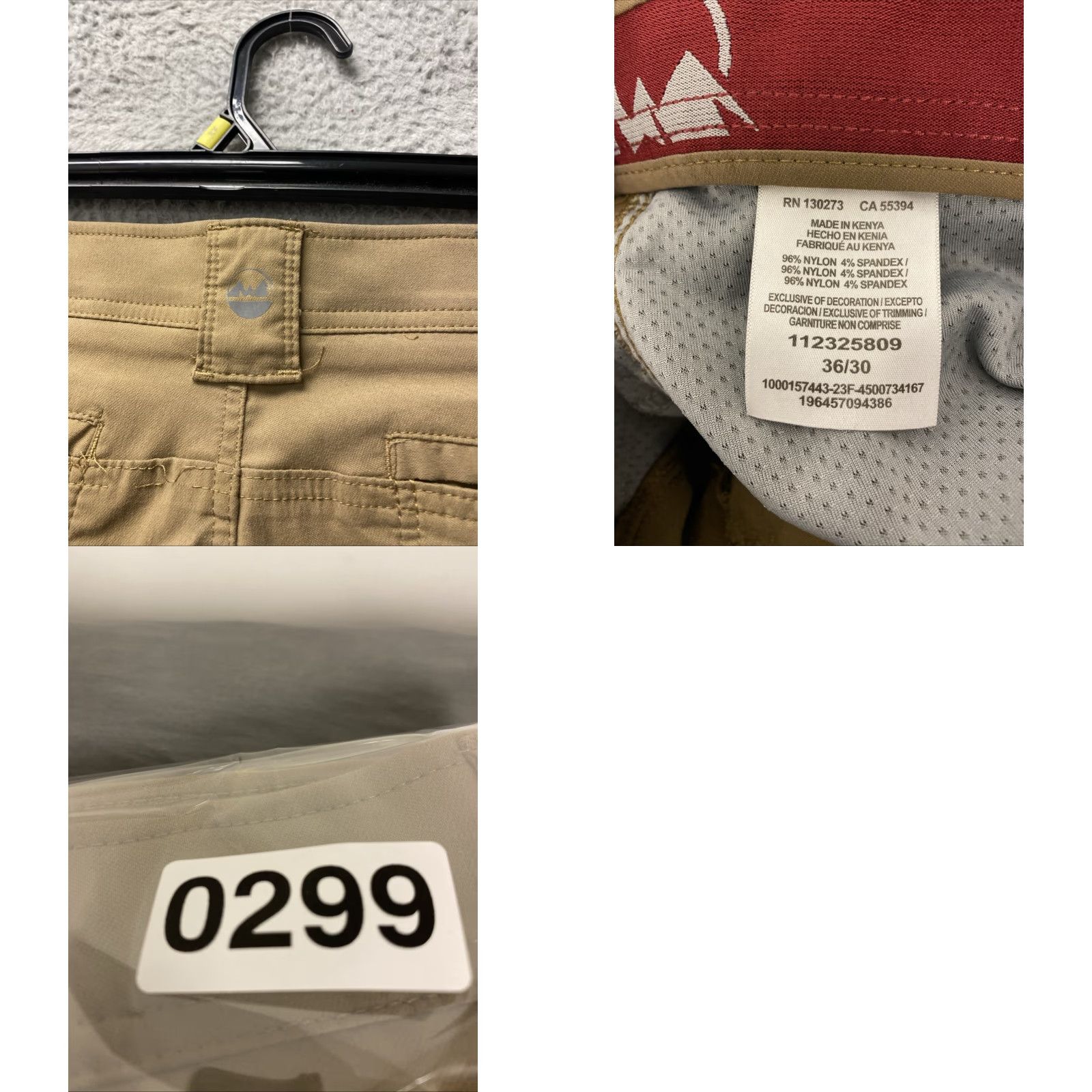 Wrangler Wrangler Straight Fit Stretch Cargo Pants Mens 36 Light Brown 32in Cargo Moisture Wicking Stretch Pants Size US 36 / EU 52 - 9 Thumbnail