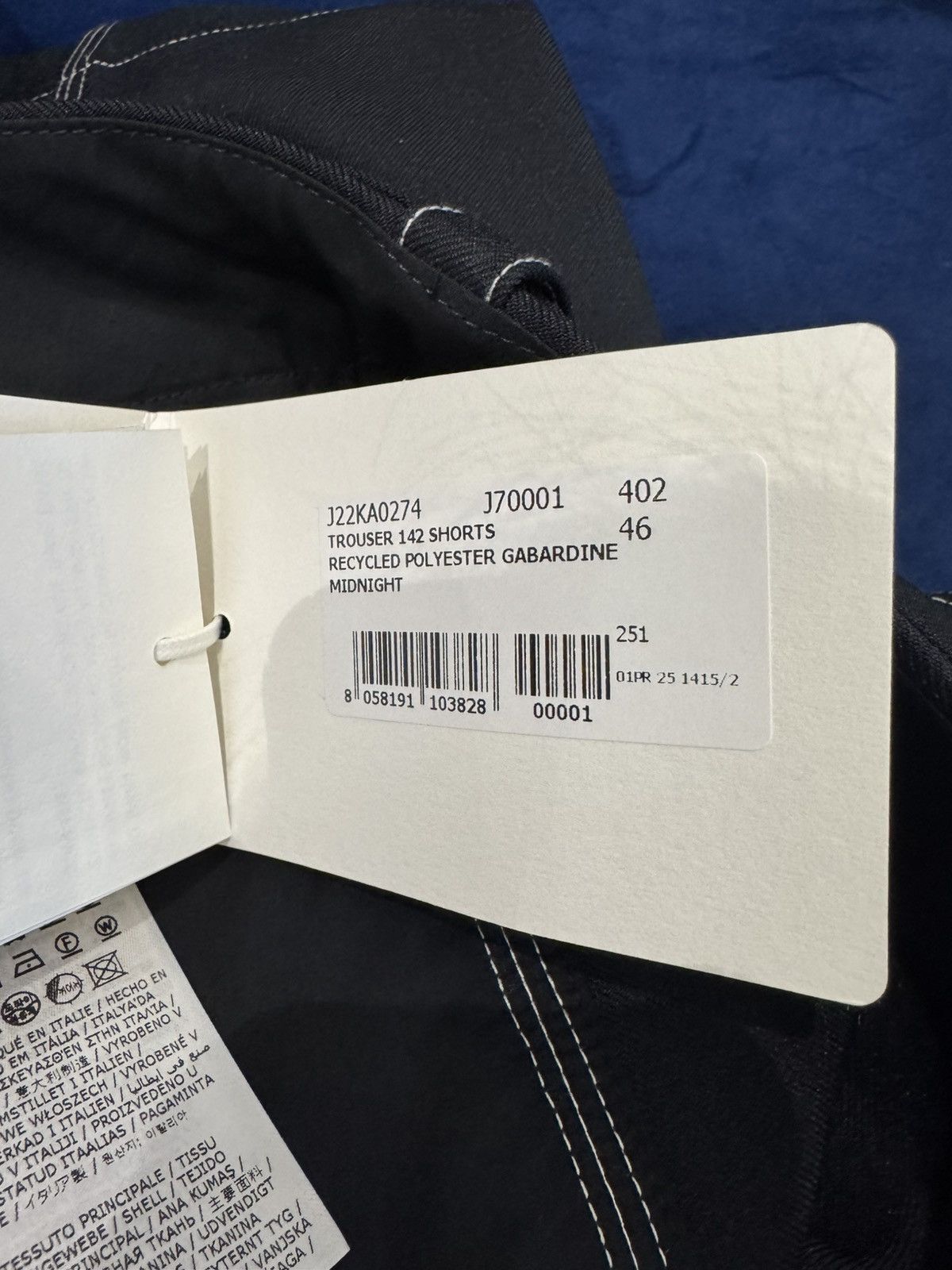 Jil Sander NWT Contrast Stitch Pleated Bermuda Shorts - BLUE, 46 Size US 30 / EU 46 - 3 Thumbnail