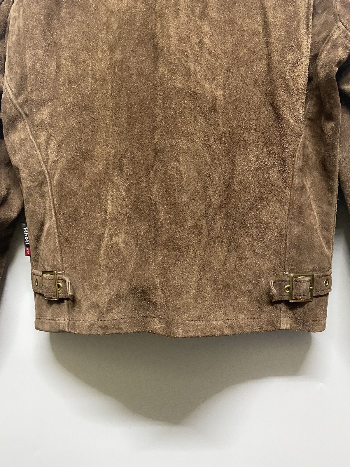 Schott Vtg Schott Leather Riders Trucker Jacket Suede Size 38 Brown Size US XL / EU 56 / 4 - 12 Thumbnail